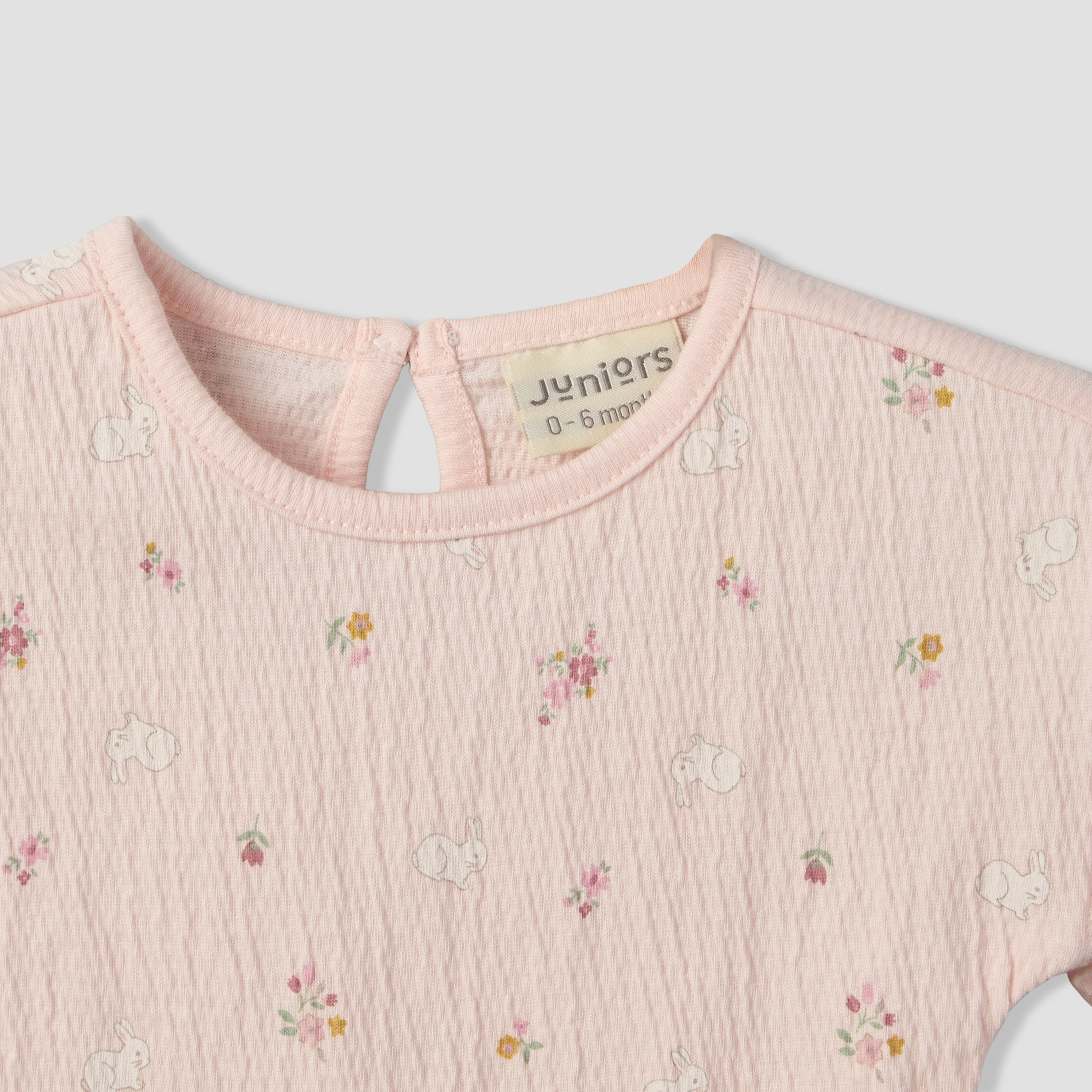 Juniors Crew Neck Short Sleeves Top and Shorts Set with Floral Print-baby-girls-clothing-setsandcoords-image-6