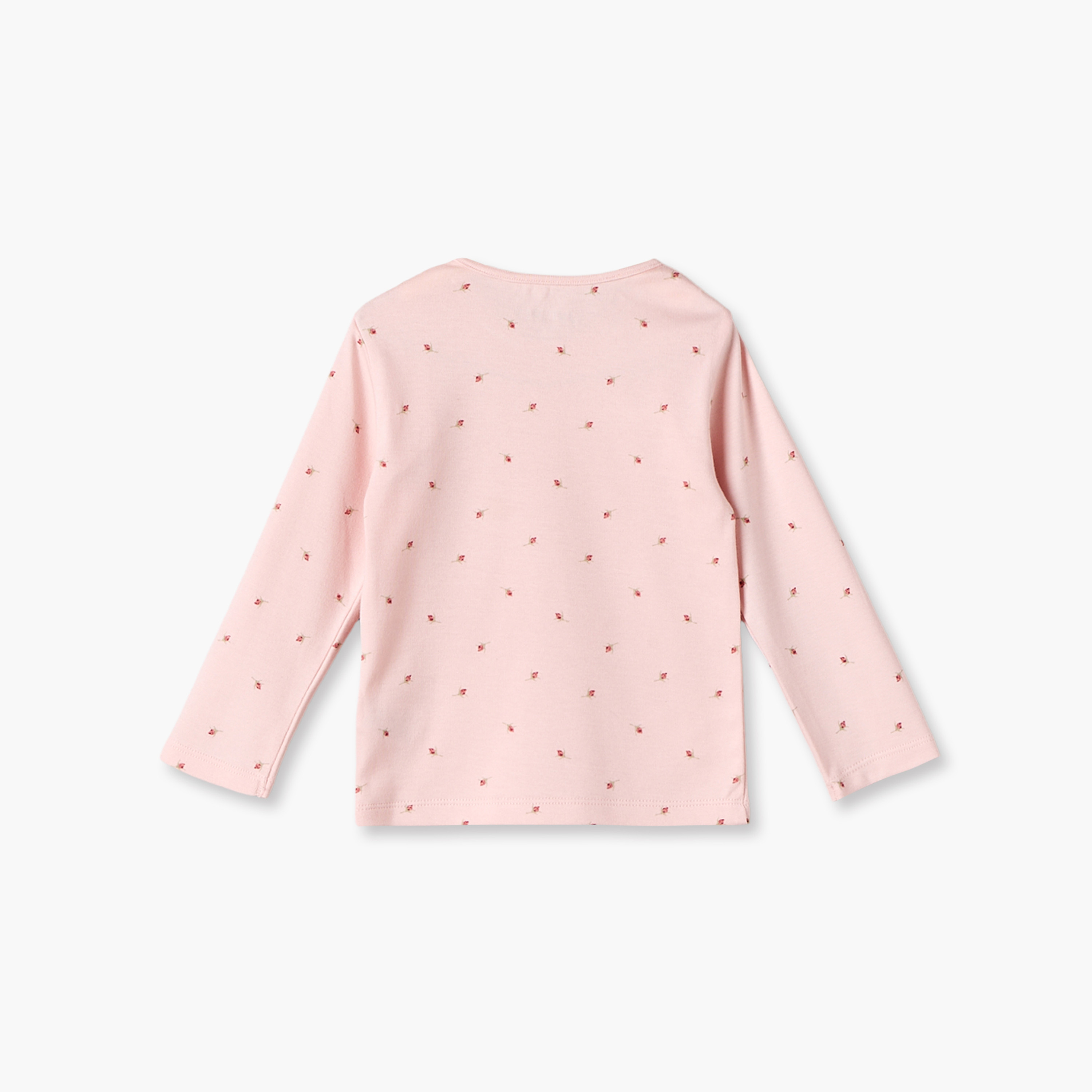 طقم بيجاما قطن بطبعات أزهار وياقة ضيقة وأكمام طويلة من جونيورز-baby-girls-clothing-nightwear-pyjamasets-image-4