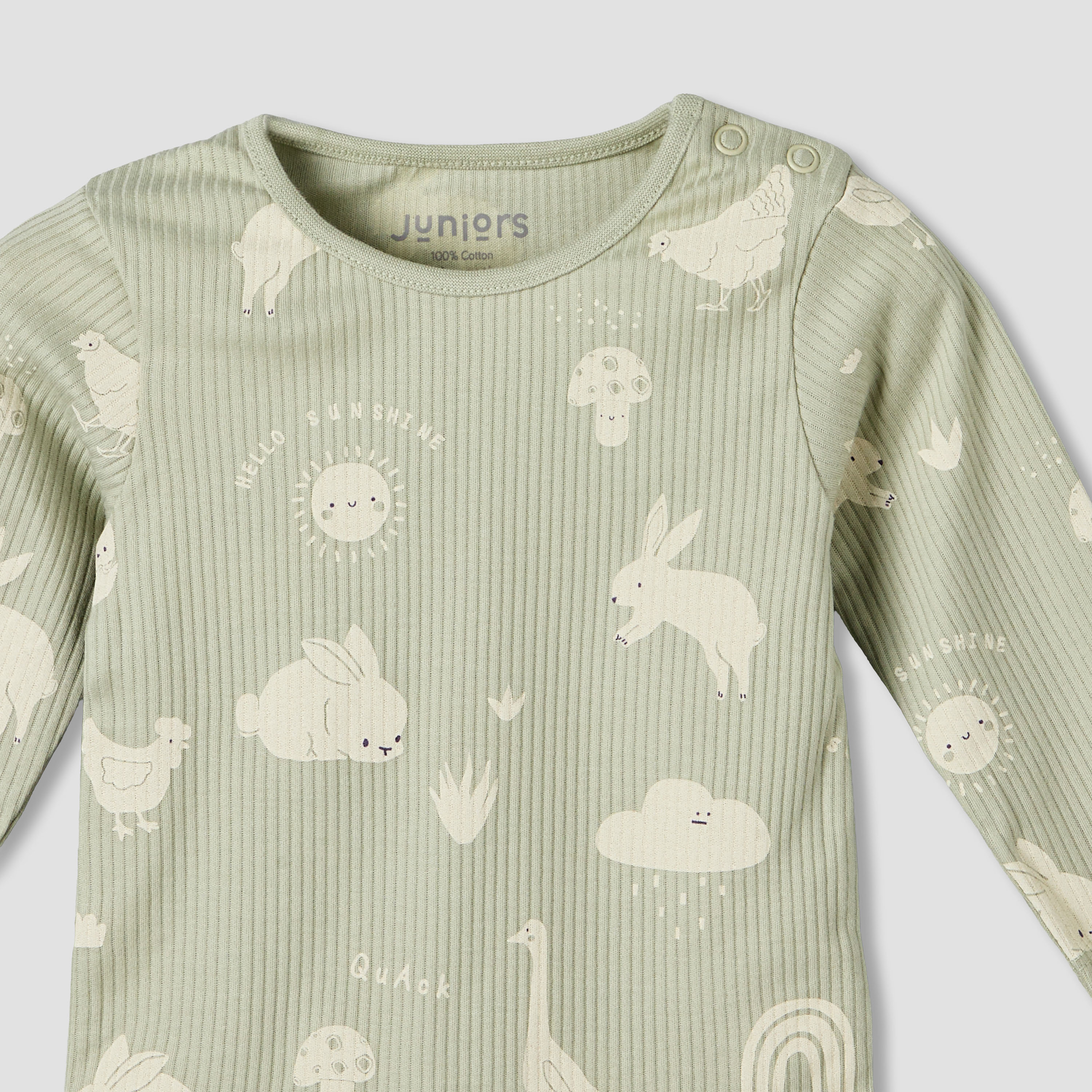 Juniors Cotton Crew Neck Long Sleeves Pyjama Set with Animal Print-baby-girls-clothing-nightwear-pyjamasets-image-6