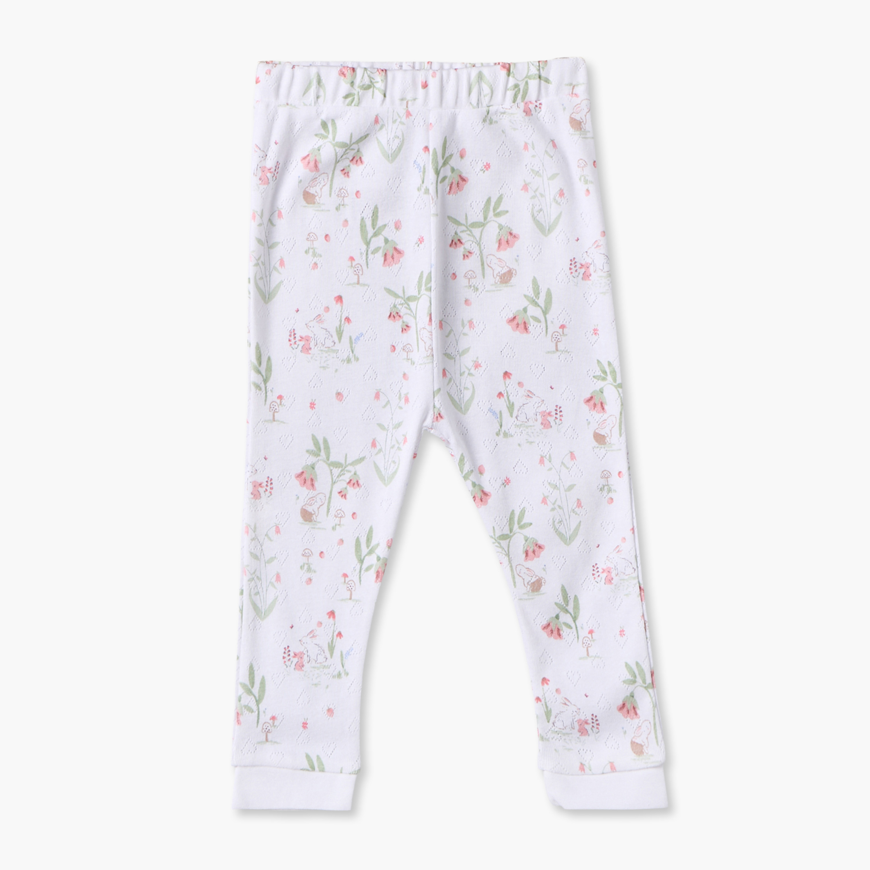 Juniors Cotton Crew Neck Long Sleeves Pyjama Set with Floral Print-baby-girls-clothing-nightwear-pyjamasets-image-3