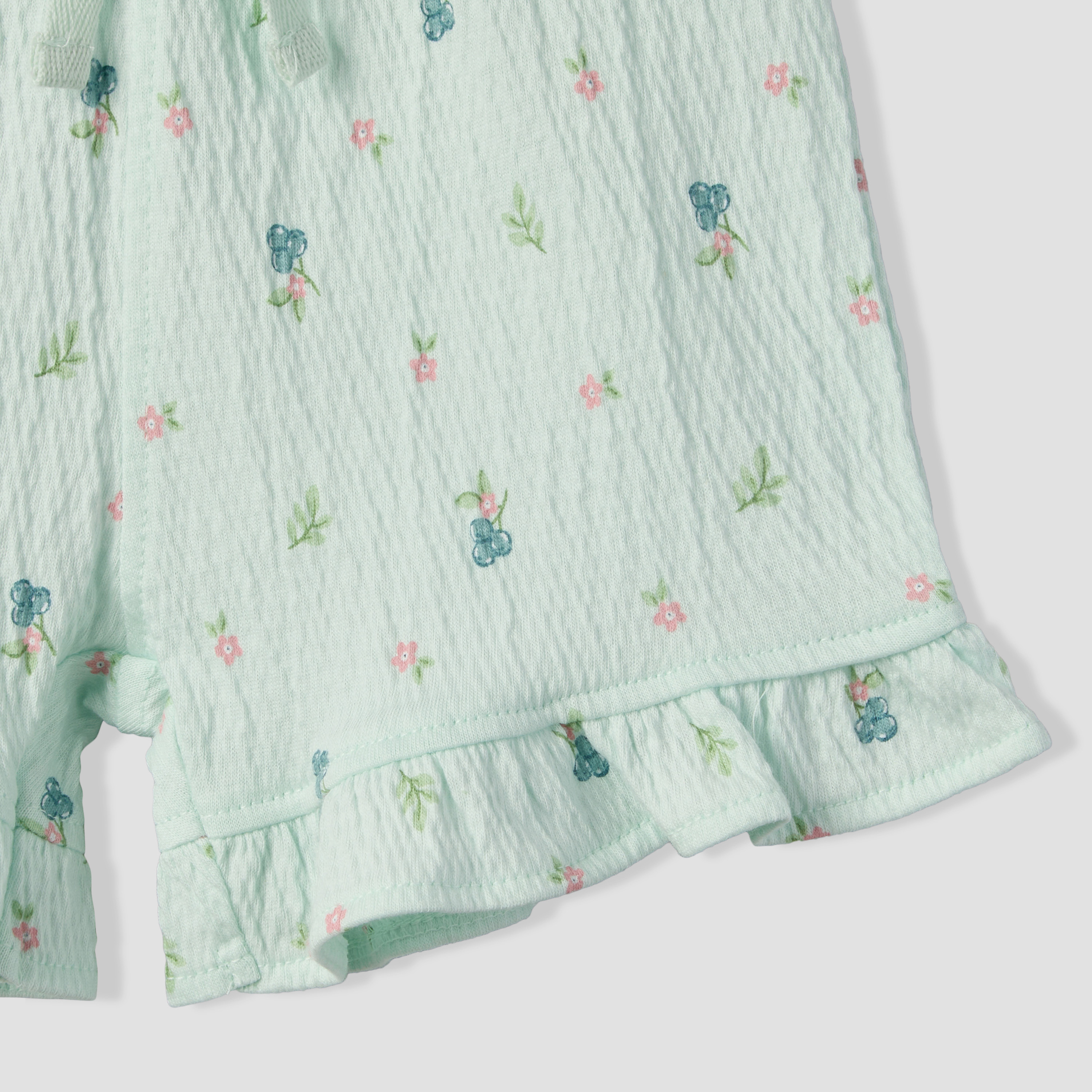 Juniors Crew Neck Short Sleeves Top and Shorts Set with Floral Print-baby-girls-clothing-setsandcoords-image-10