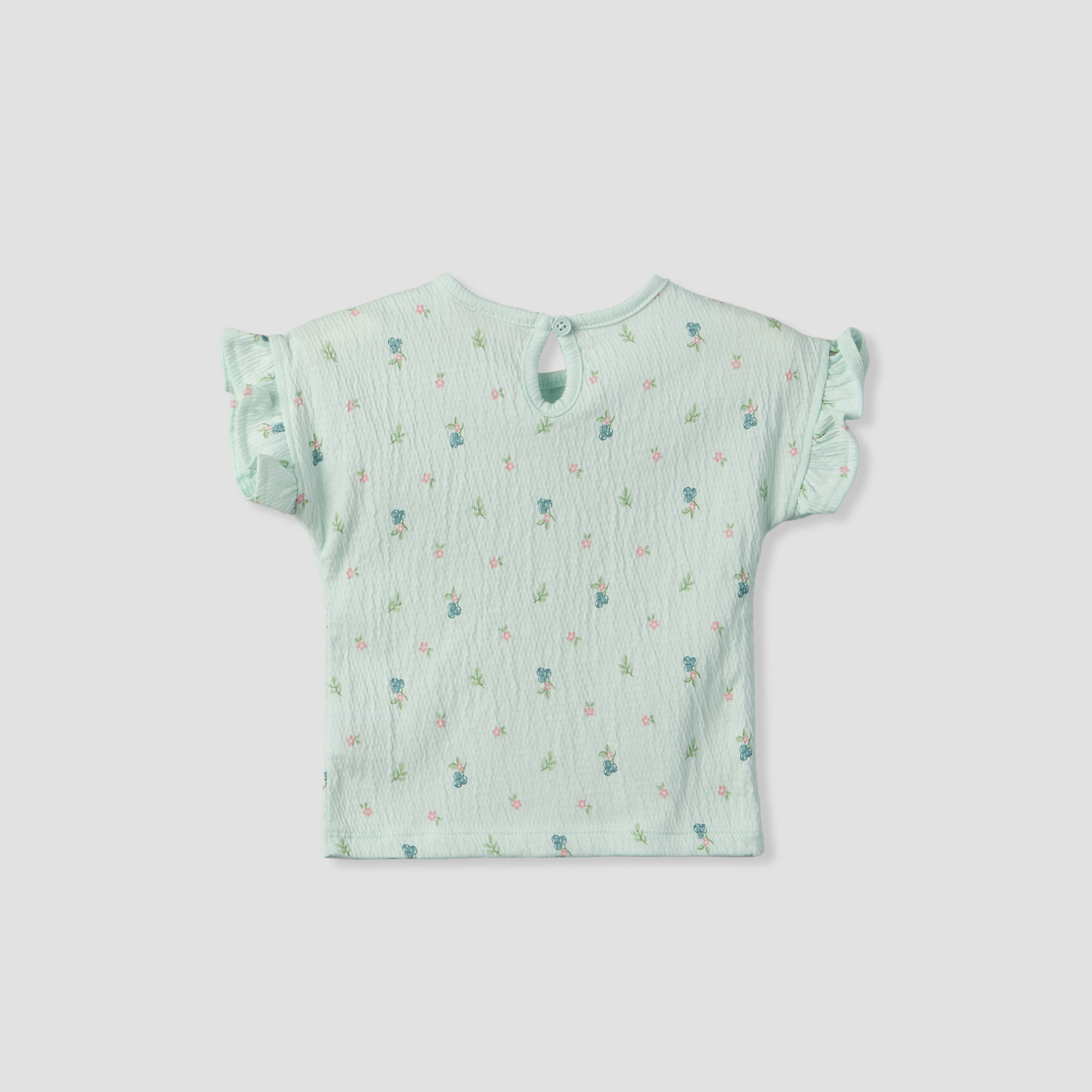 Juniors Crew Neck Short Sleeves Top and Shorts Set with Floral Print-baby-girls-clothing-setsandcoords-image-4