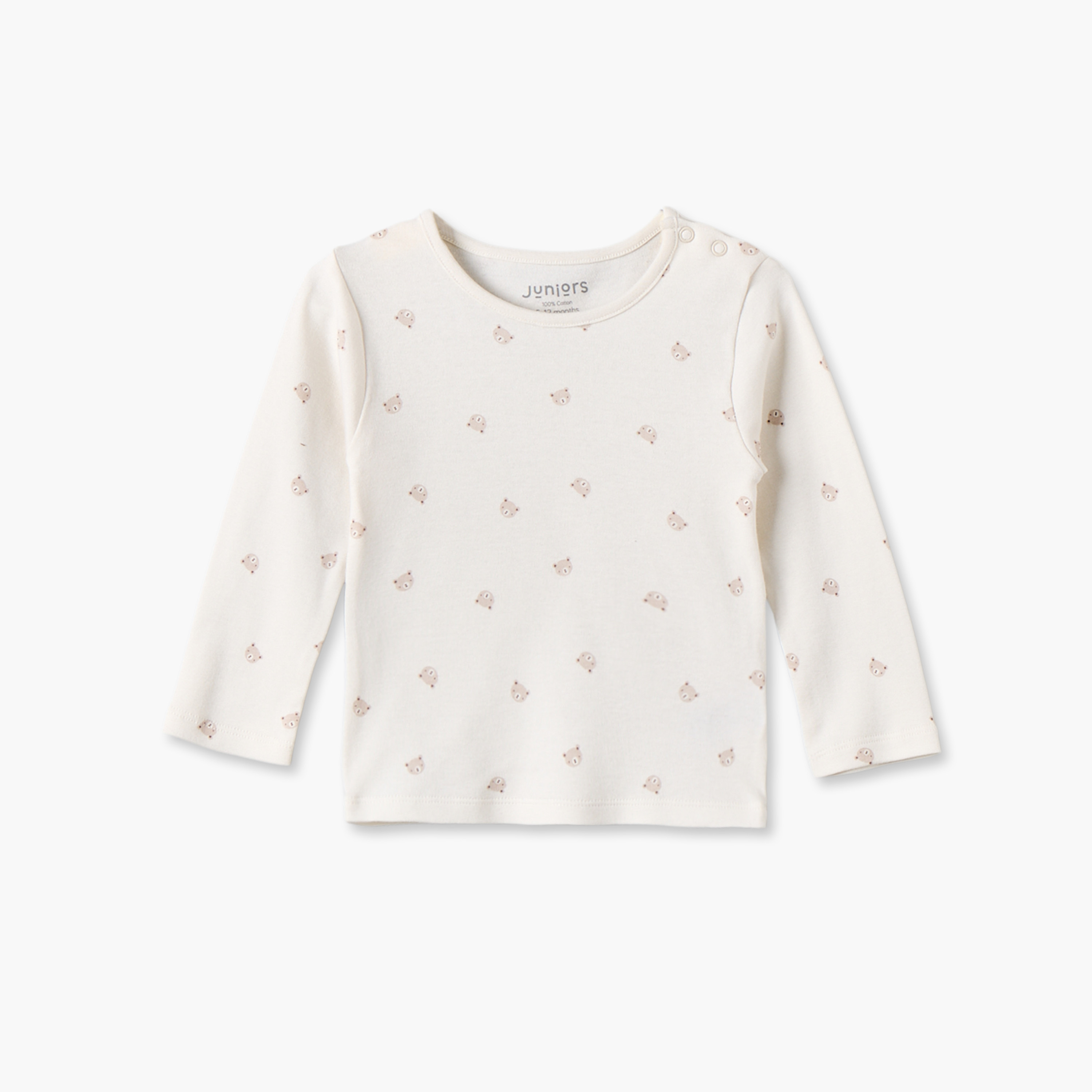 Juniors Cotton Crew Neck Long Sleeves Pyjama Set with Bear Print-baby-boys-clothing-nightwear-pyjamasets-image-3