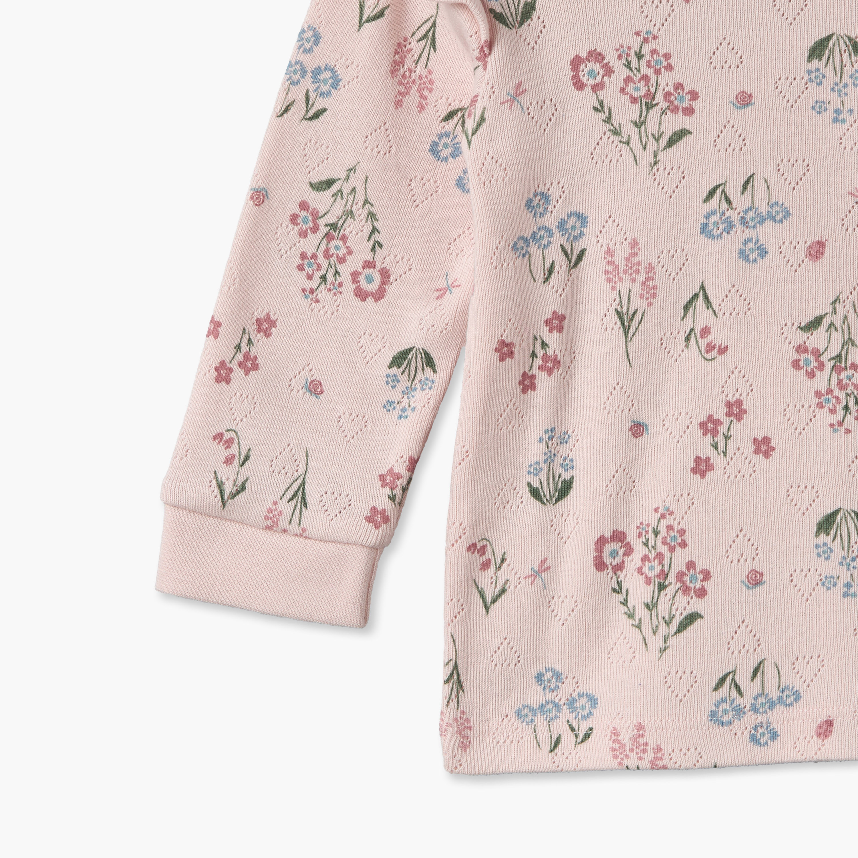 Juniors Cotton Crew Neck Long Sleeves Pyjama Set with Floral Print-baby-girls-clothing-nightwear-pyjamasets-image-7
