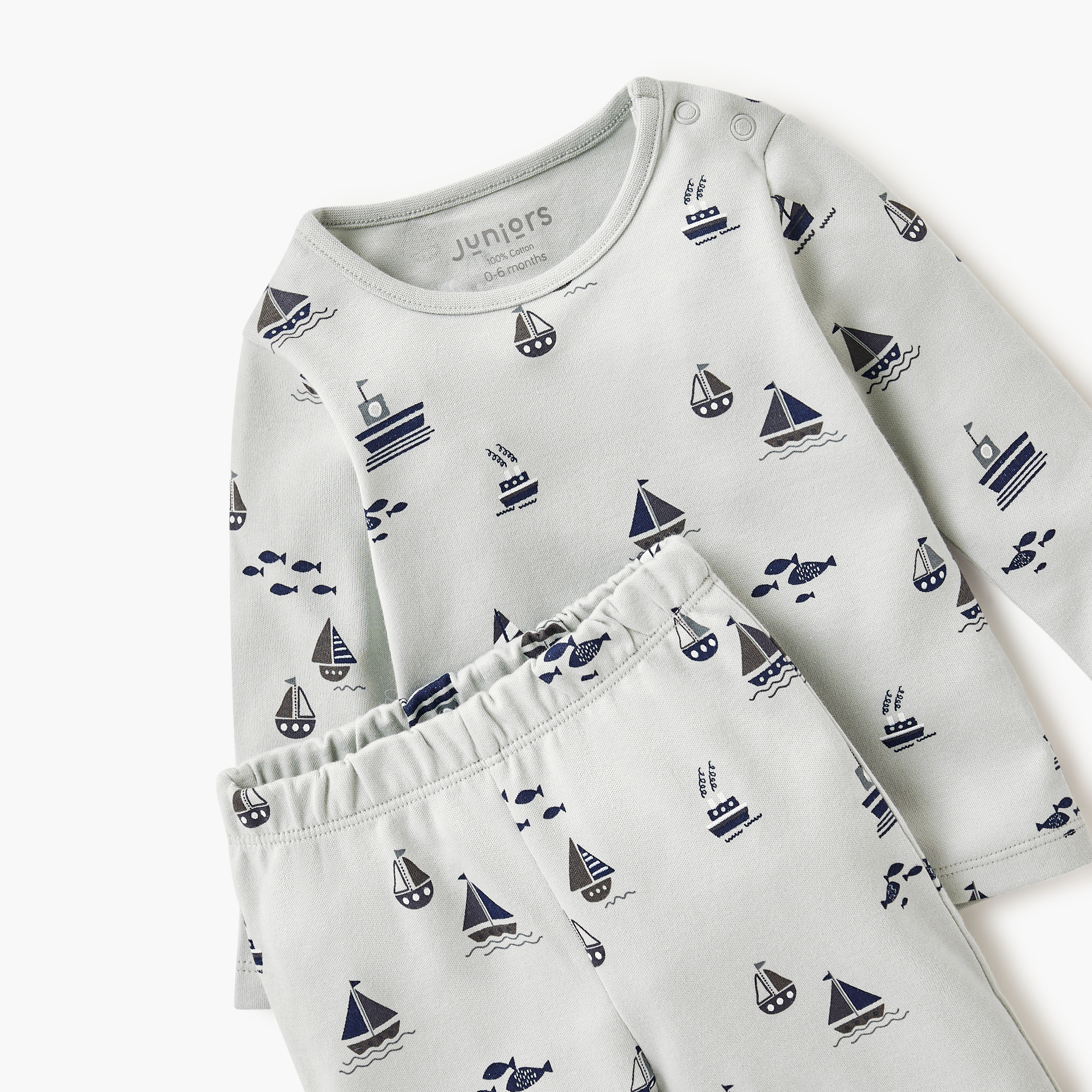 طقم بنطلون بيجاما وتيشيرت بطبعات من جونيورز-baby-boys-clothing-nightwear-pyjamasets-image-4