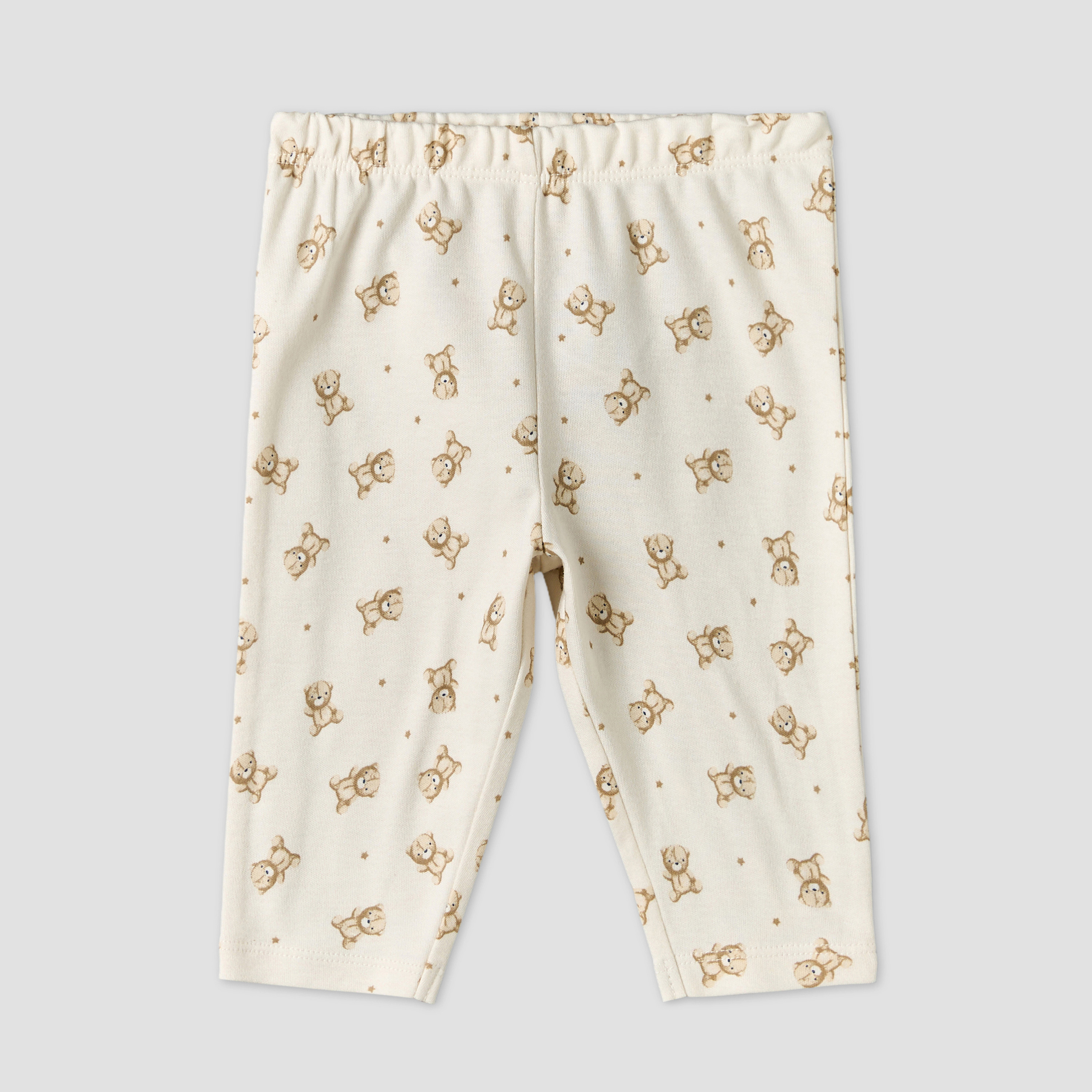 طقم بيجاما قطن بطبعات دب تيدي وأكمام طويلة وياقة مستديرة من جونيورز-baby-boys-clothing-nightwear-pyjamasets-image-4