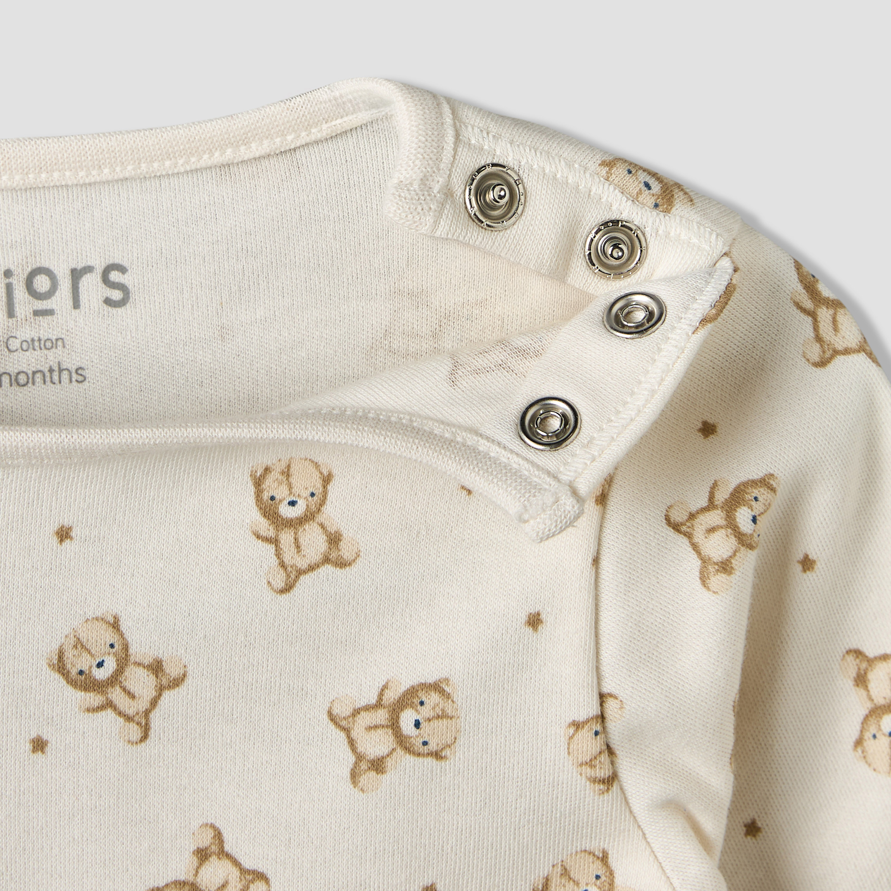 طقم بيجاما قطن بطبعات دب تيدي وأكمام طويلة وياقة مستديرة من جونيورز-baby-boys-clothing-nightwear-pyjamasets-image-7