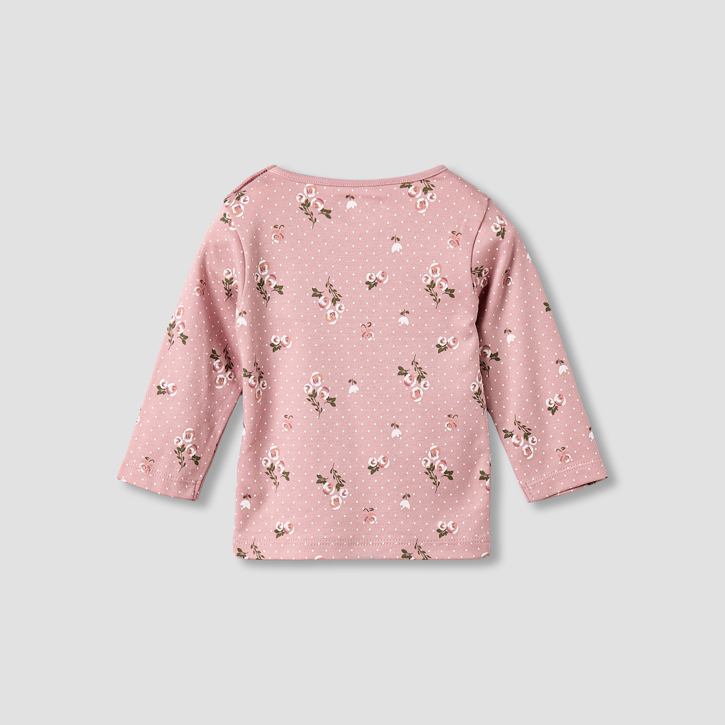 Juniors Cotton Round Neck Long Sleeves Pyjama Set with Floral Print-baby-girls-clothing-nightwear-pyjamasets-image-4