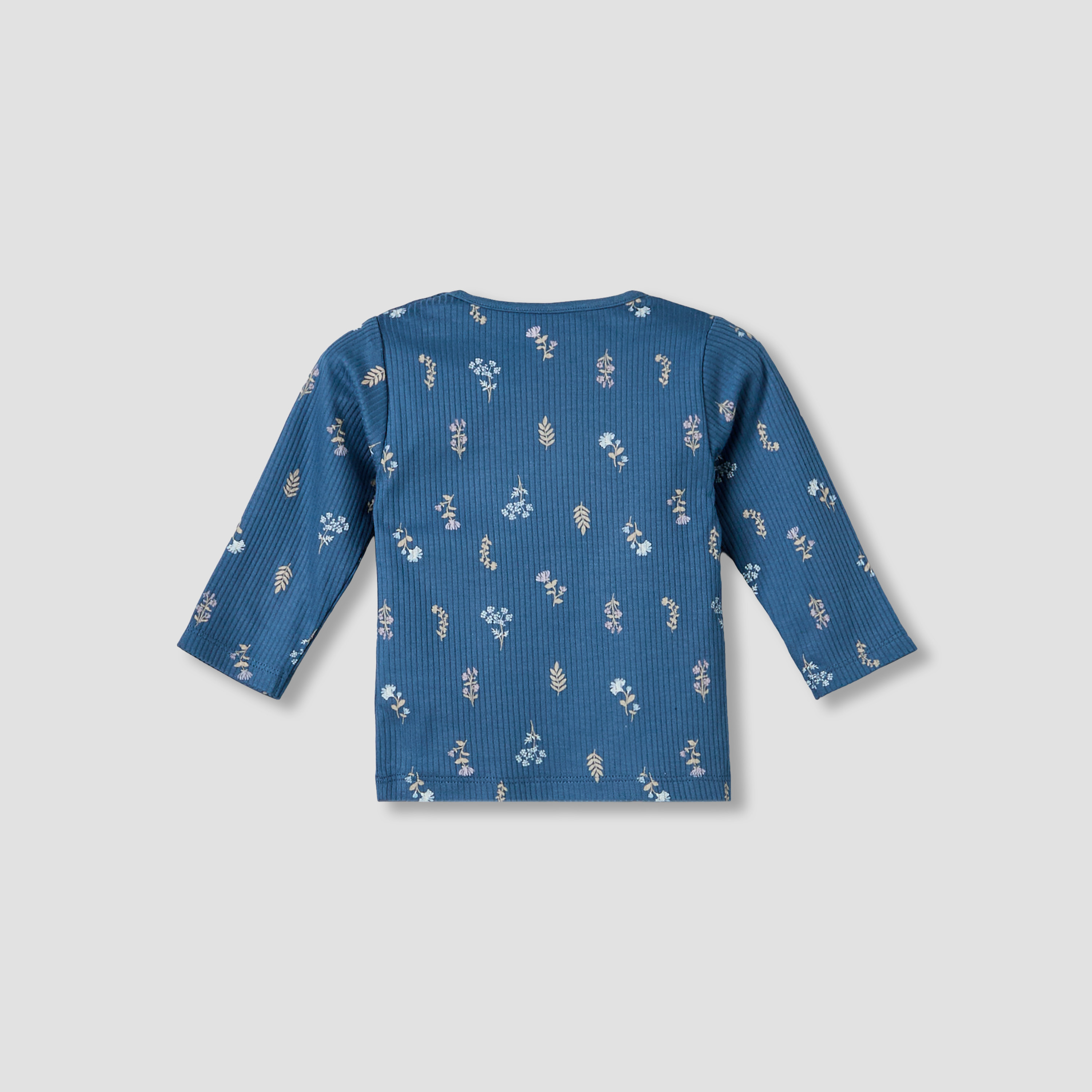 طقم بيجاما قطن بياقة مستديرة وأكمام طويلة وطبعات زهرية من جونيورز-baby-girls-clothing-nightwear-pyjamasets-image-5