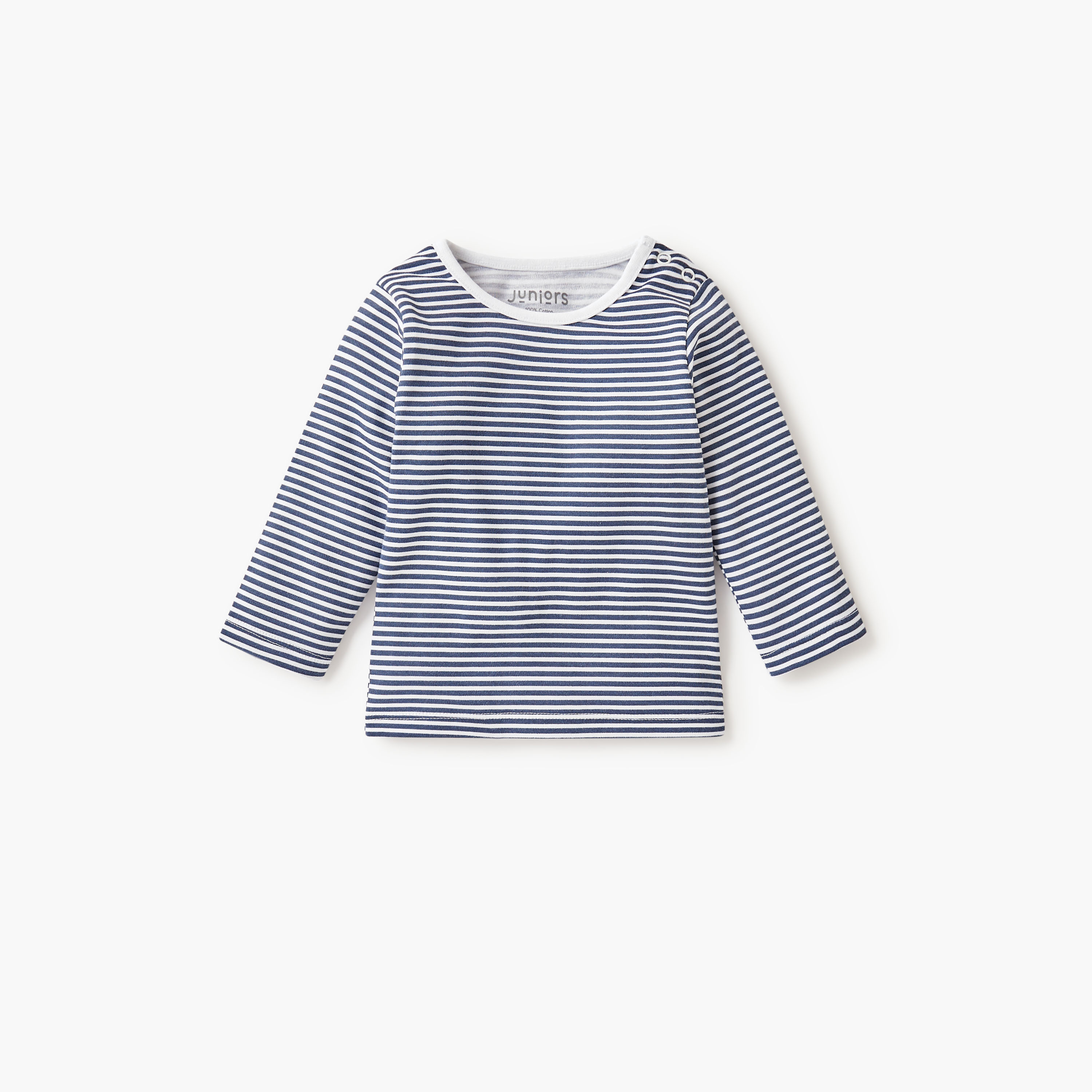 Juniors Striped T-shirt and Pyjama Set-baby-boys-clothing-nightwear-pyjamasets-image-2