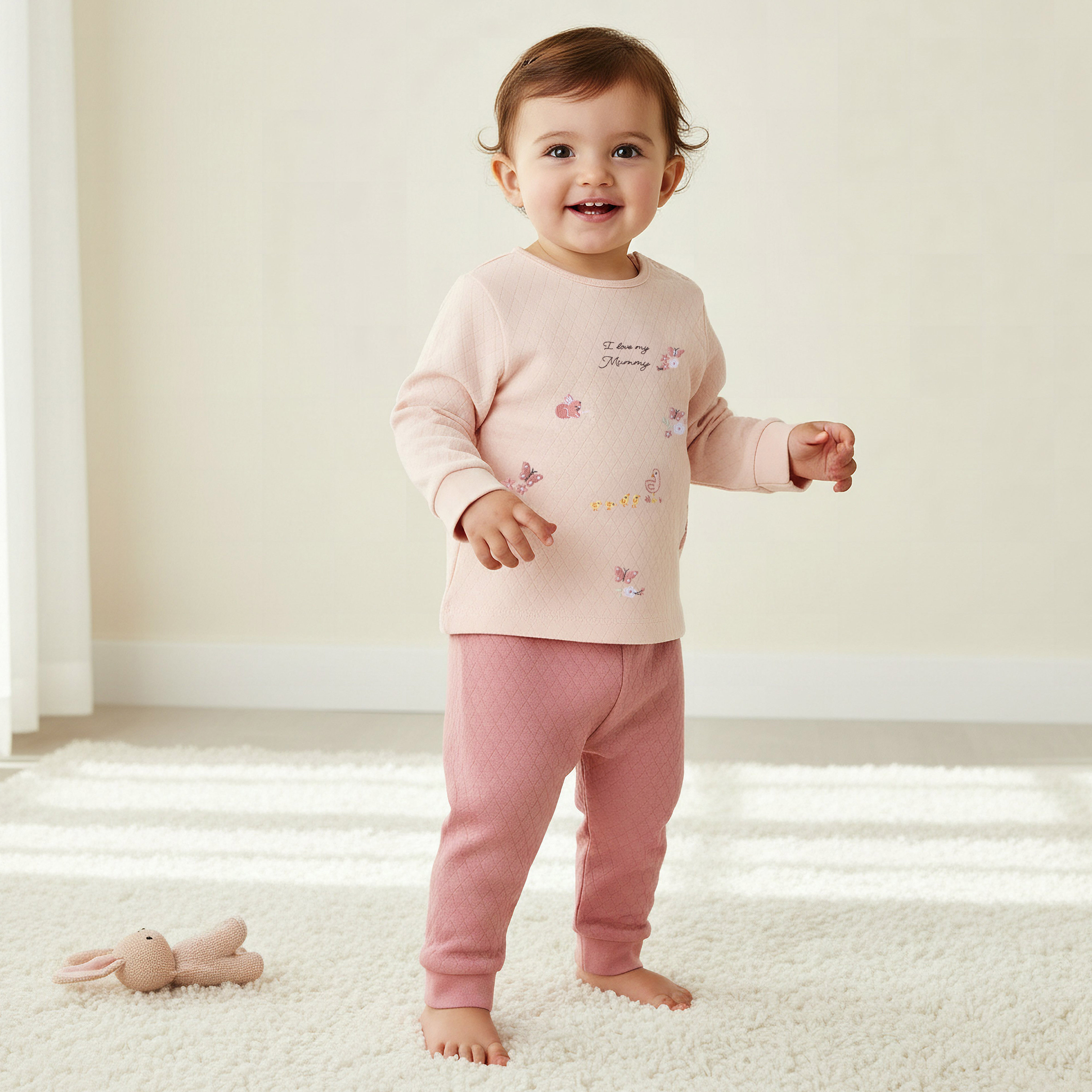 طقم بيجاما قطن بأكمام طويلة وتطريزات من جونيورز-baby-girls-clothing-nightwear-pyjamasets-image-10