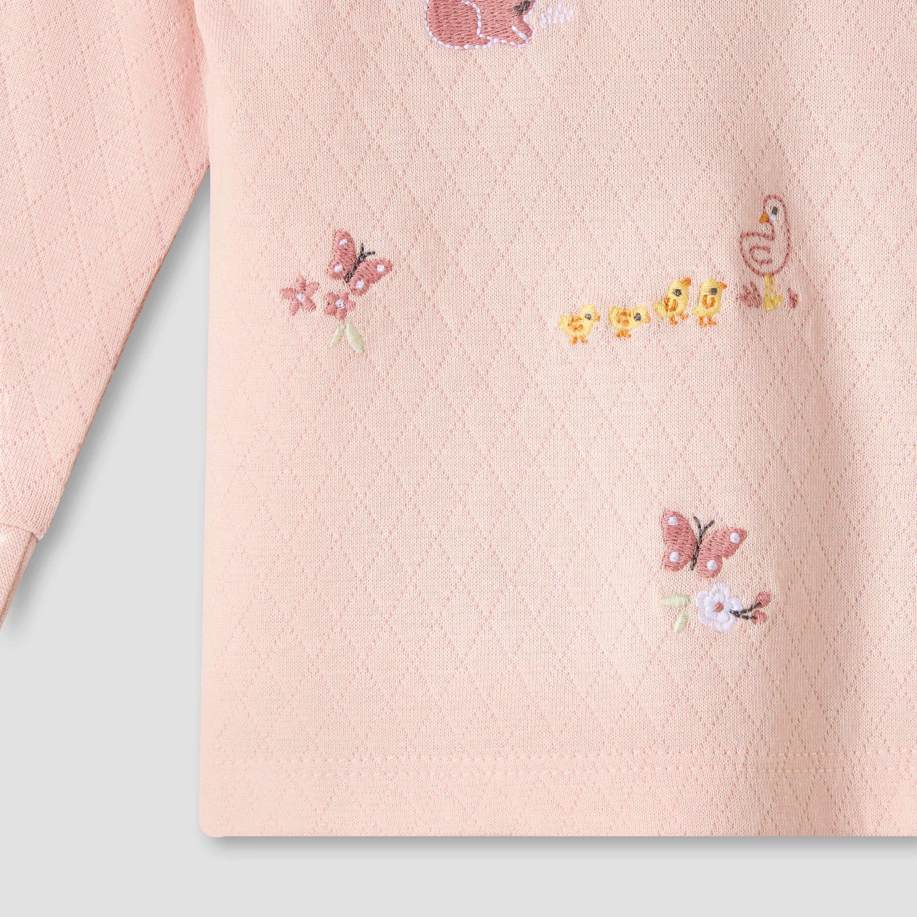 طقم بيجاما قطن بأكمام طويلة وتطريزات من جونيورز-baby-girls-clothing-nightwear-pyjamasets-image-3