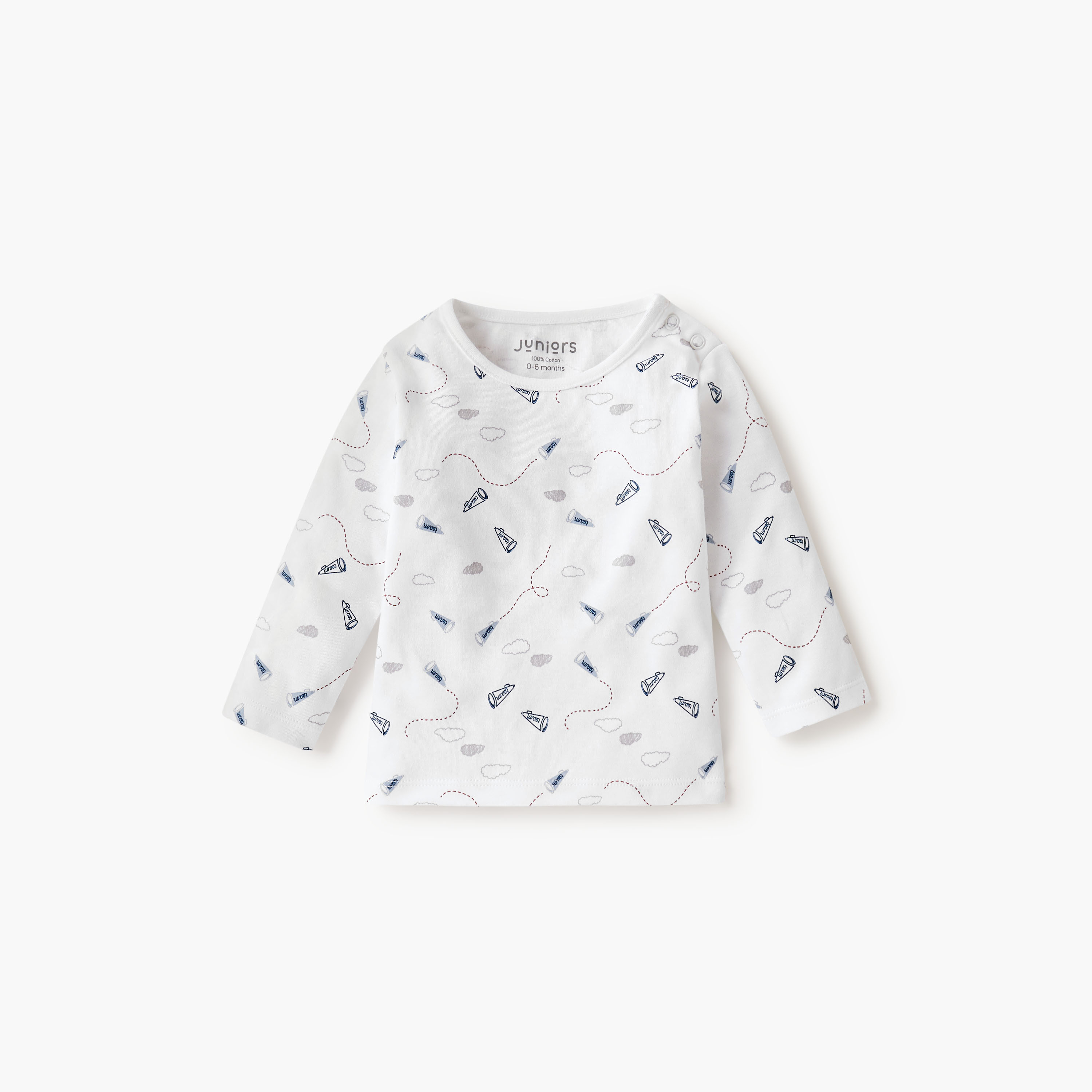 Juniors Graphic Print T-shirt and Pyjama Set-baby-boys-clothing-nightwear-pyjamasets-image-2