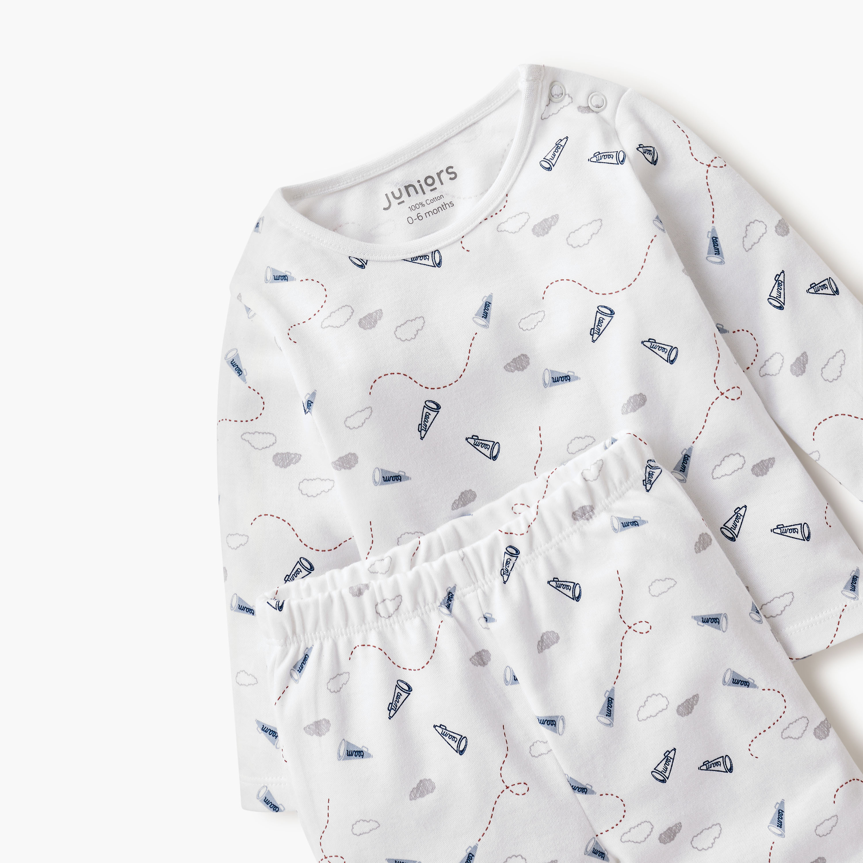 Juniors Graphic Print T-shirt and Pyjama Set-baby-boys-clothing-nightwear-pyjamasets-image-4