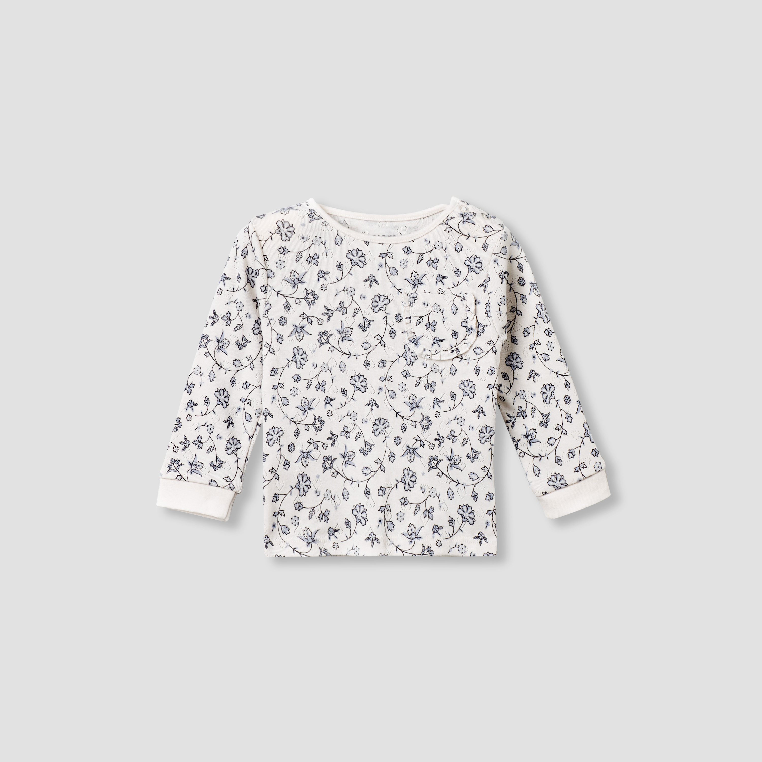 Juniors Cotton Long Sleeves Pyjama Set with Floral Print-baby-girls-clothing-nightwear-pyjamasets-image-3