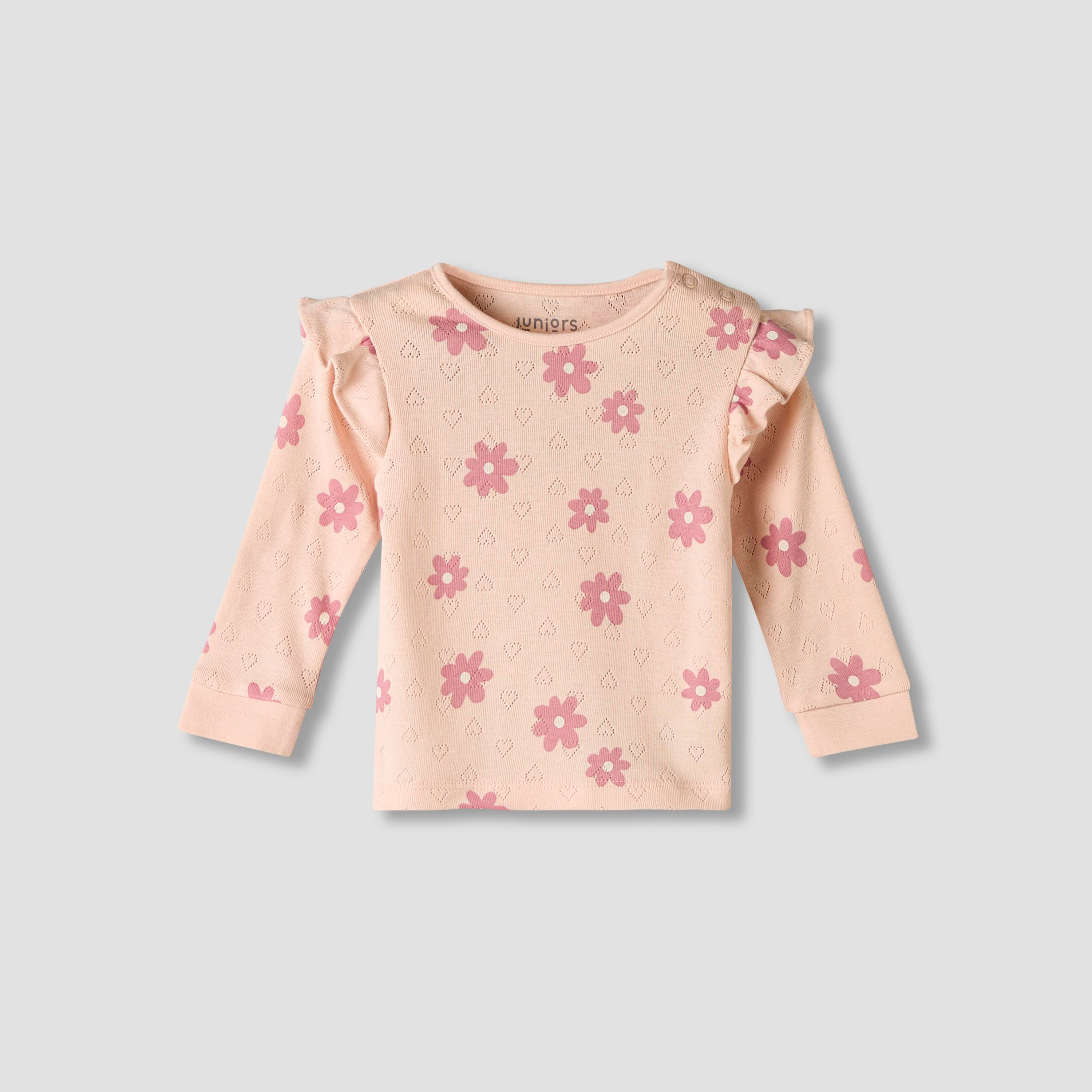 Juniors Cotton Long Sleeves Pyjama Set with Floral Print-baby-girls-clothing-nightwear-pyjamasets-image-3