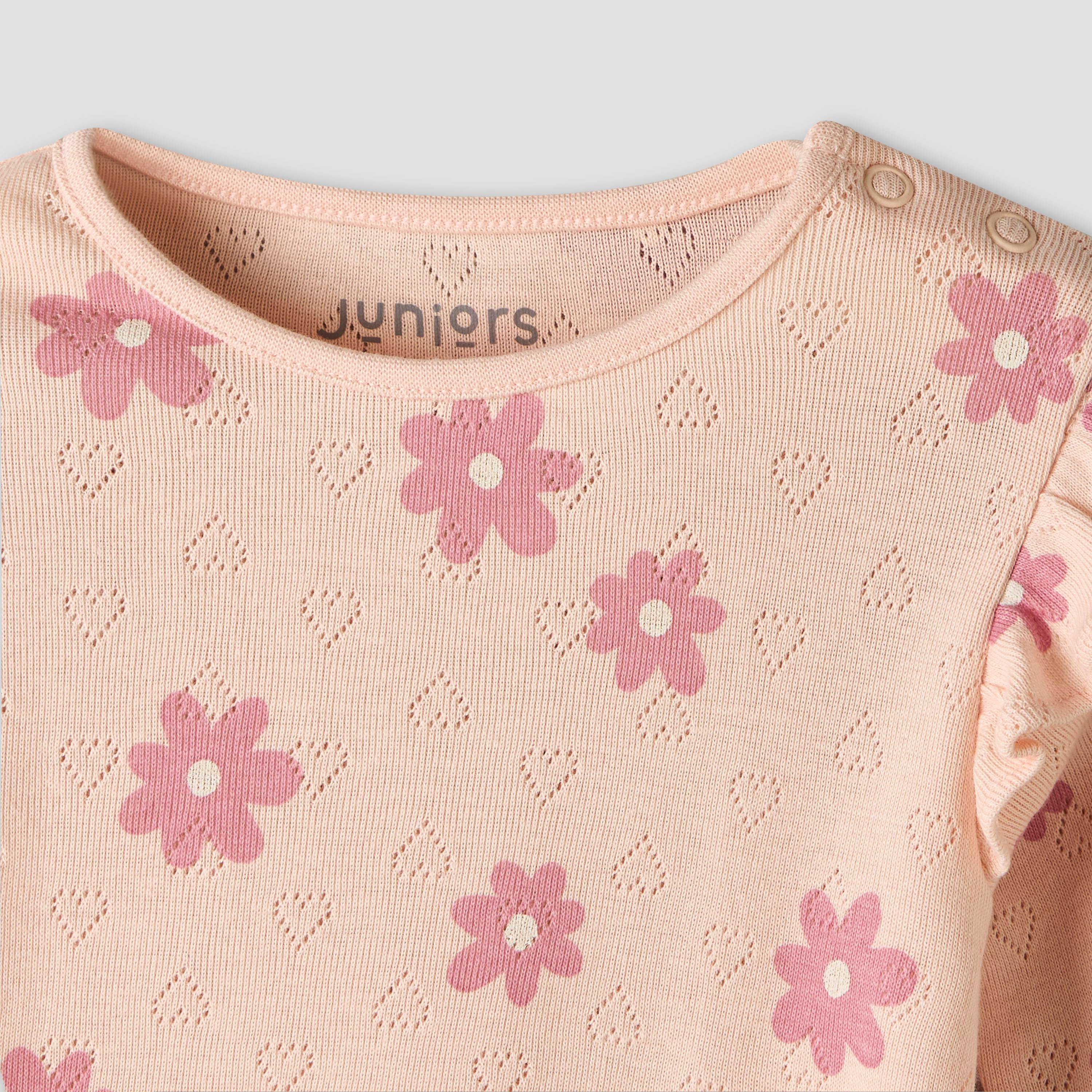 Juniors Cotton Long Sleeves Pyjama Set with Floral Print-baby-girls-clothing-nightwear-pyjamasets-image-7