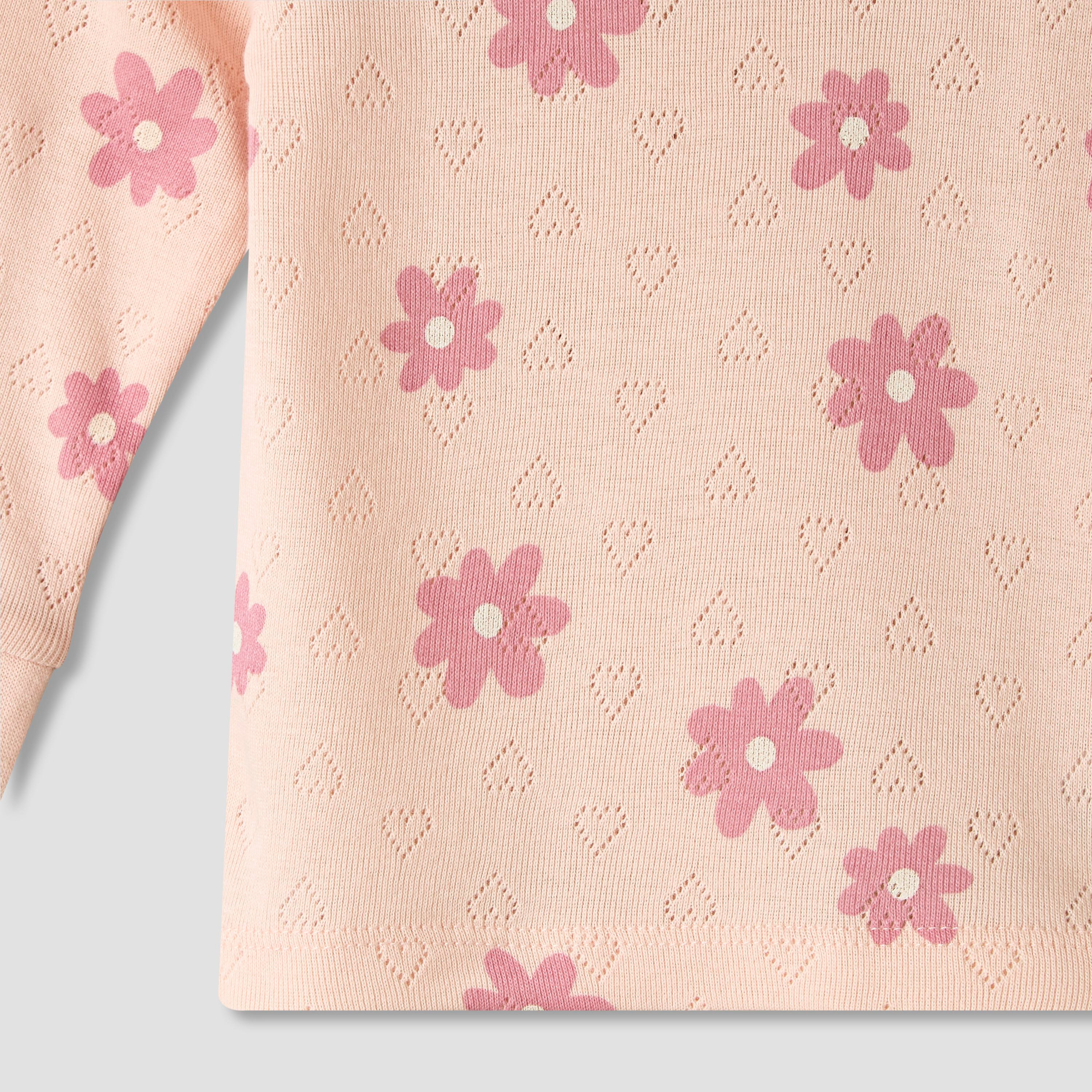 Juniors Cotton Long Sleeves Pyjama Set with Floral Print-baby-girls-clothing-nightwear-pyjamasets-image-8