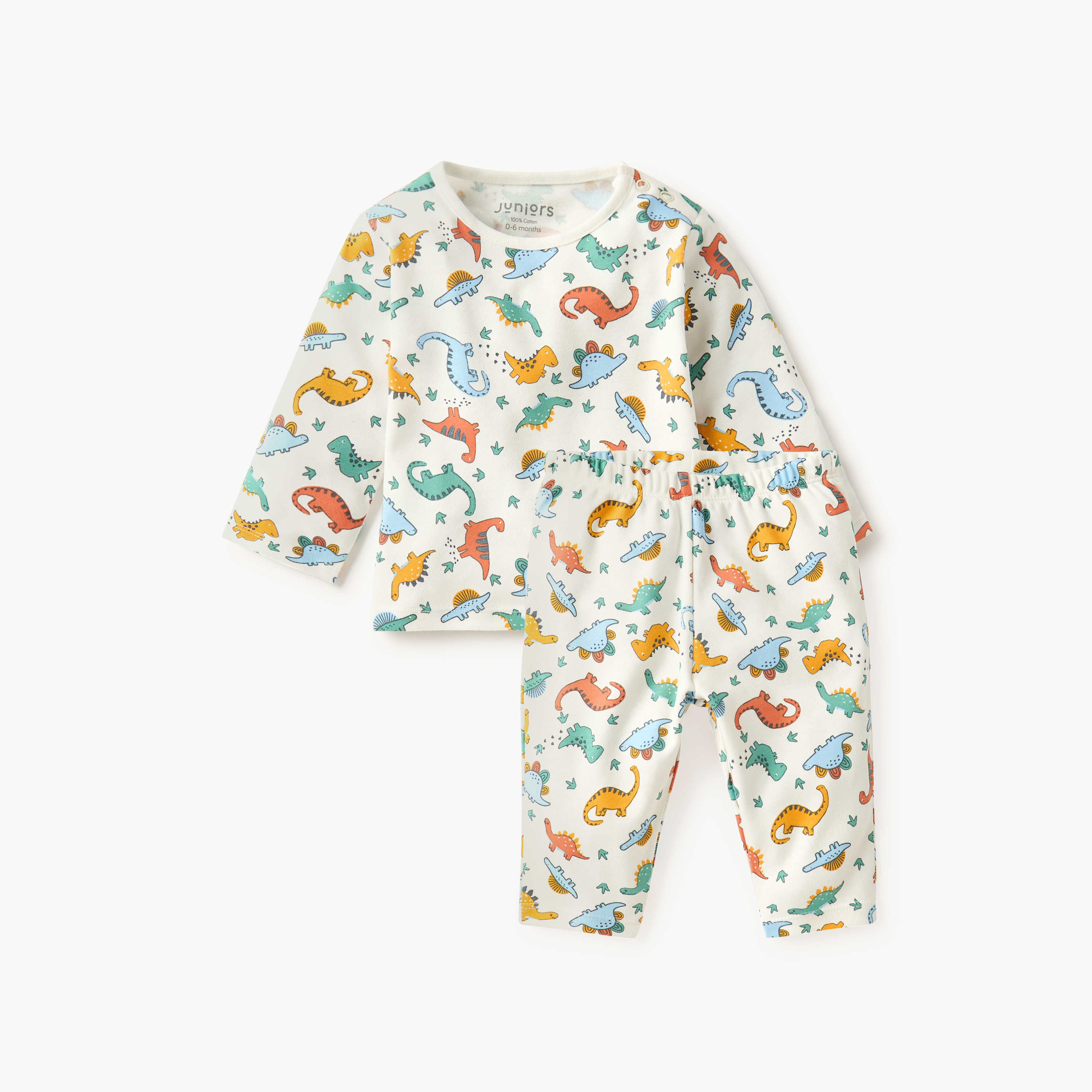 طقم بنطلون بيجاما وتيشيرت بطبعات من جونيورز-baby-boys-clothing-nightwear-pyjamasets-image-2