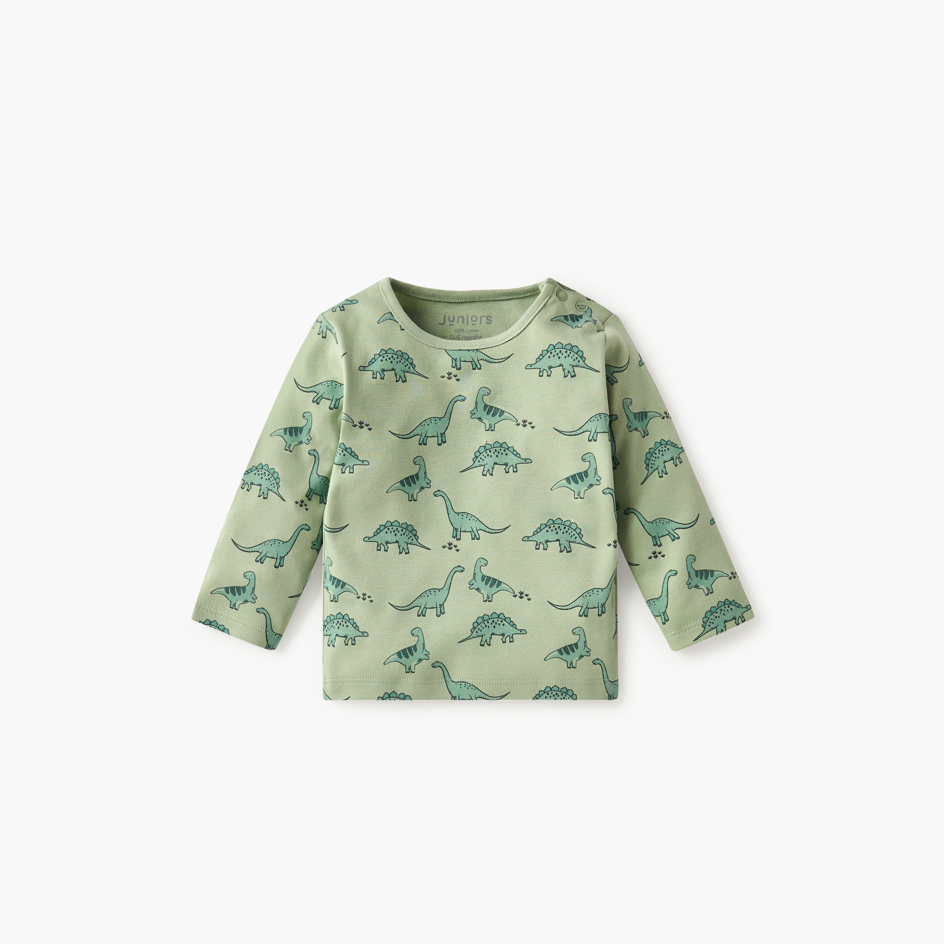 Juniors Dinosaur Print T-shirt and Pyjama Set-baby-boys-clothing-nightwear-pyjamasets-image-2