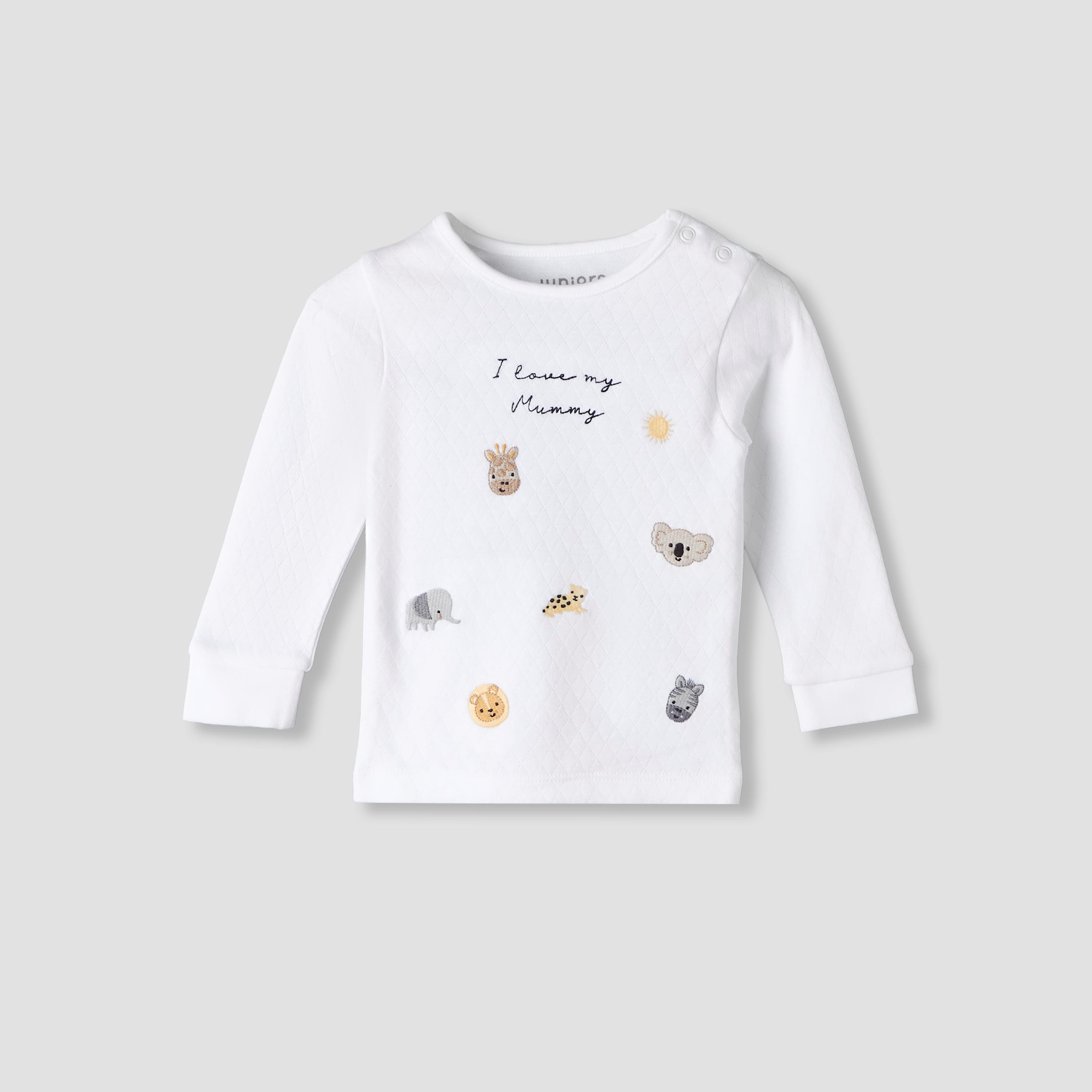 طقم بيجاما قطن بياقة مستديرة وأكمام طويلة وتطريزات من جونيورز-baby-boys-clothing-nightwear-pyjamasets-image-3