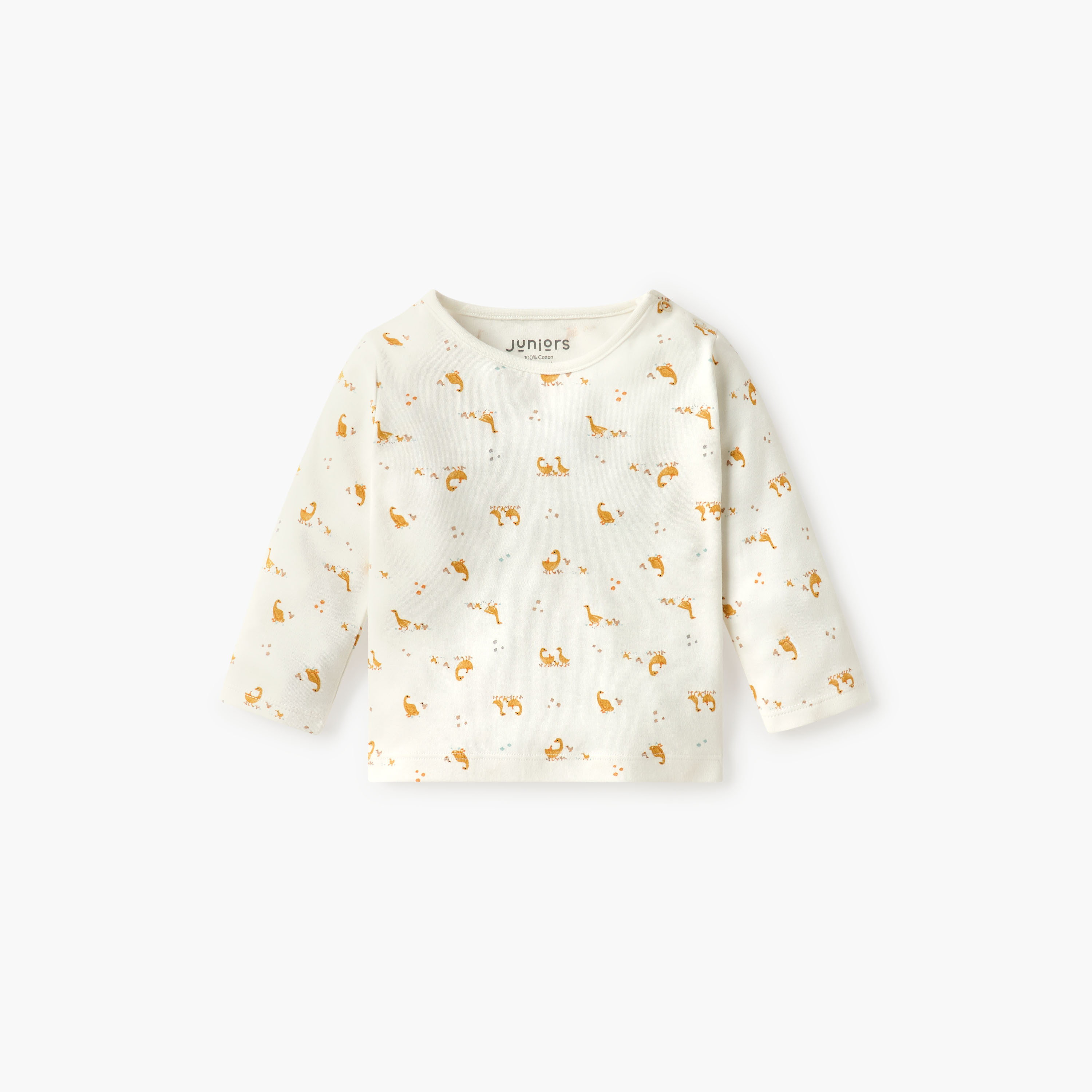 طقم بنطلون بيجاما وتيشيرت بطبعات بطة من جونيورز-baby-girls-clothing-nightwear-pyjamasets-image-2