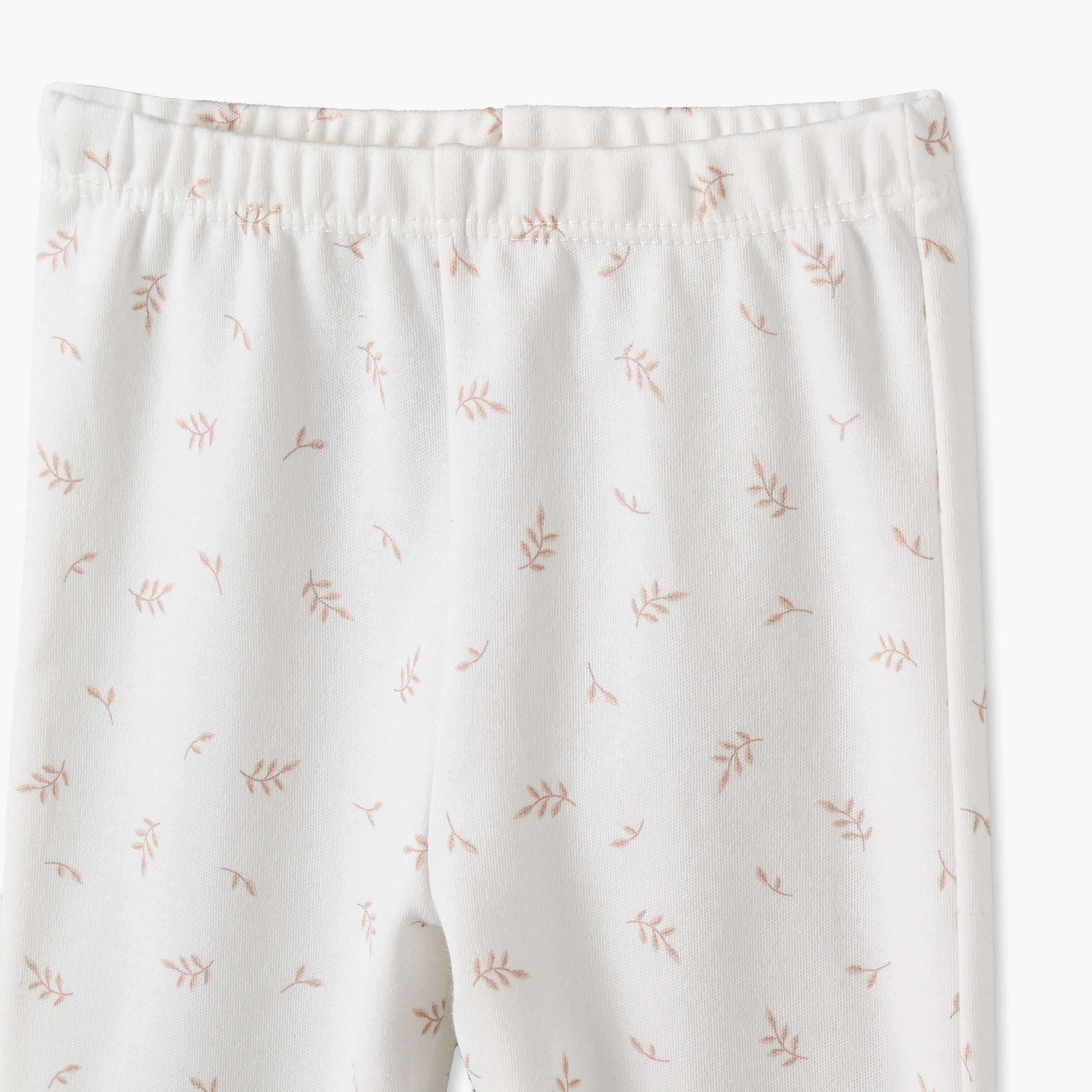 Juniors Cotton Crew Neck Long Sleeves Pyjama Set with Leaf Print-baby-girls-clothing-nightwear-pyjamasets-image-7