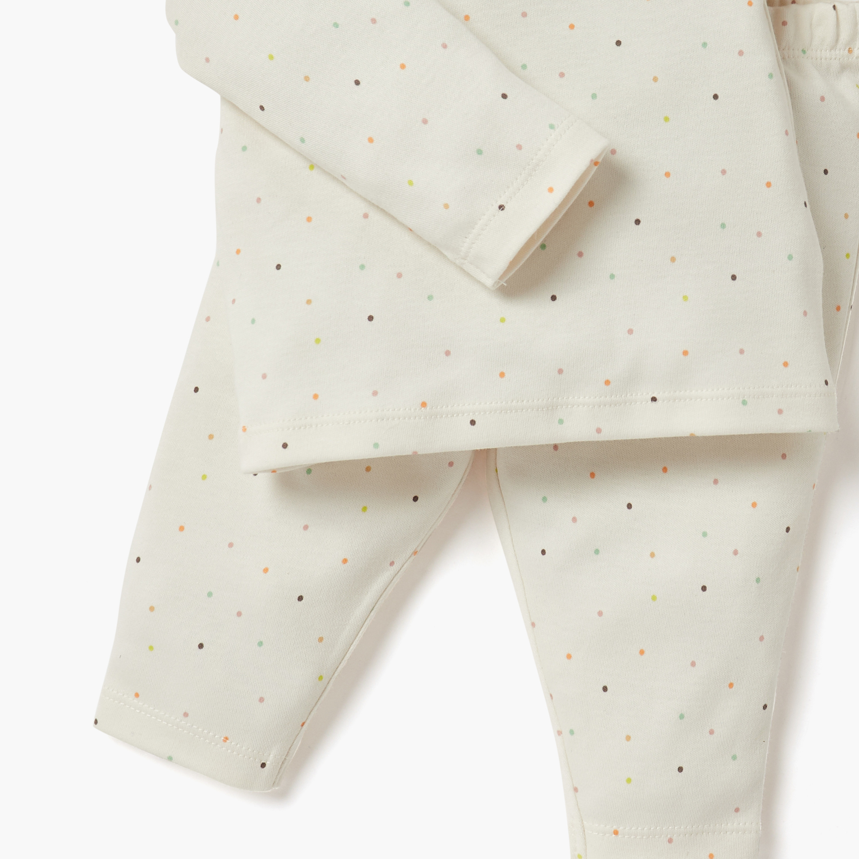 Juniors Polka Dot Print T-shirt and Pyjama Set-baby-girls-clothing-nightwear-pyjamasets-image-6