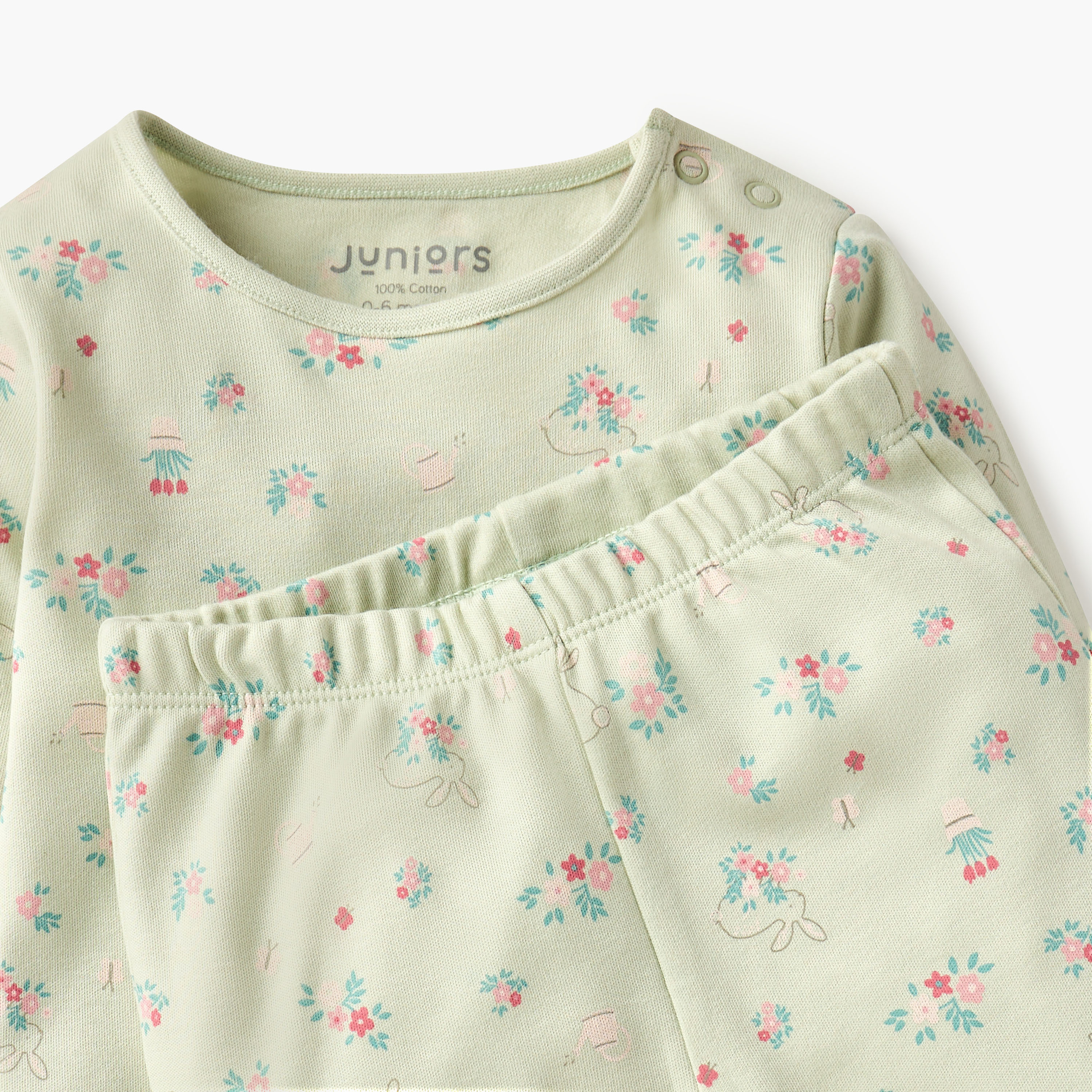 Juniors Duck Print T-shirt and Pyjama Set-baby-girls-clothing-nightwear-pyjamasets-image-5