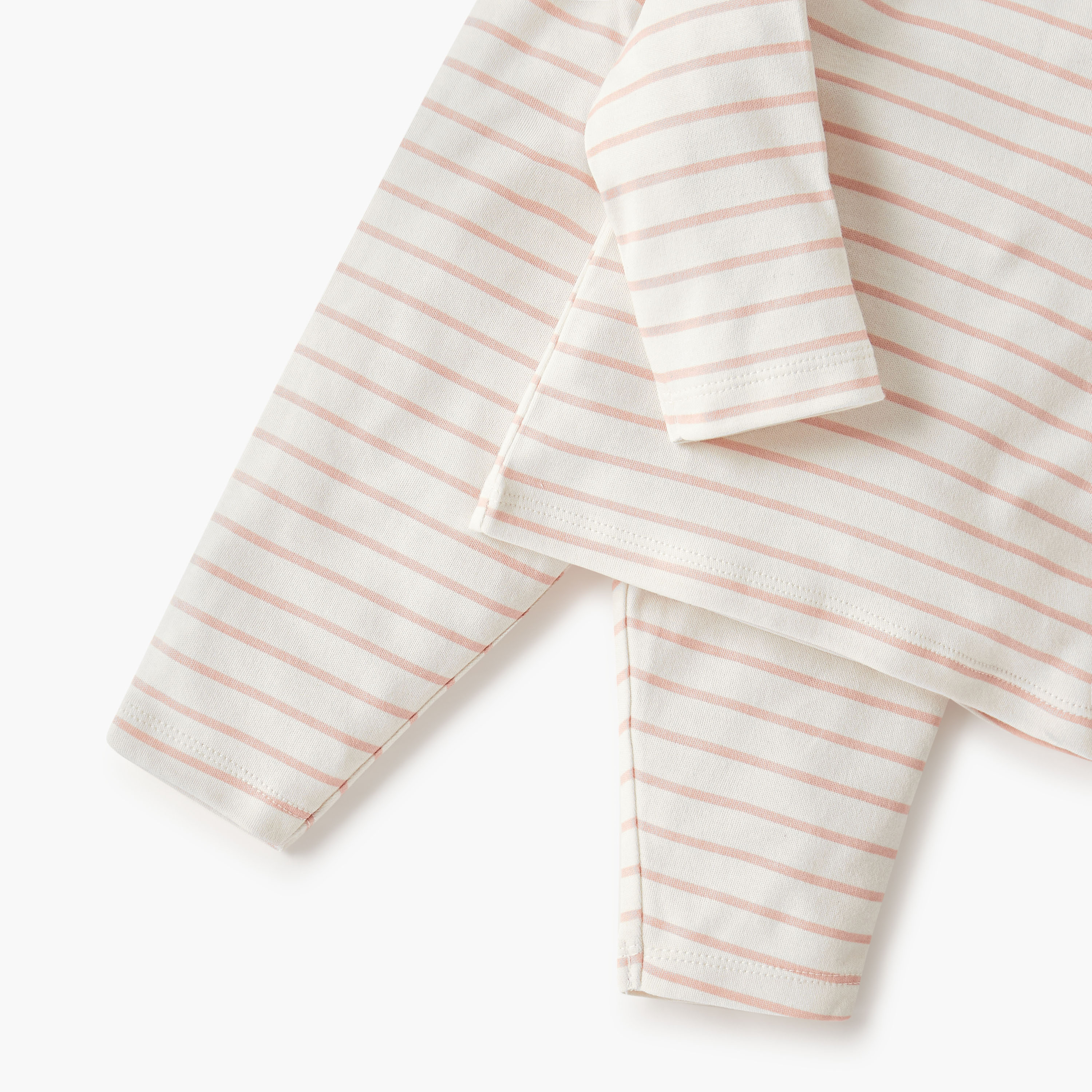 Juniors Striped T-shirt and Pyjama Set-baby-girls-clothing-nightwear-pyjamasets-image-6