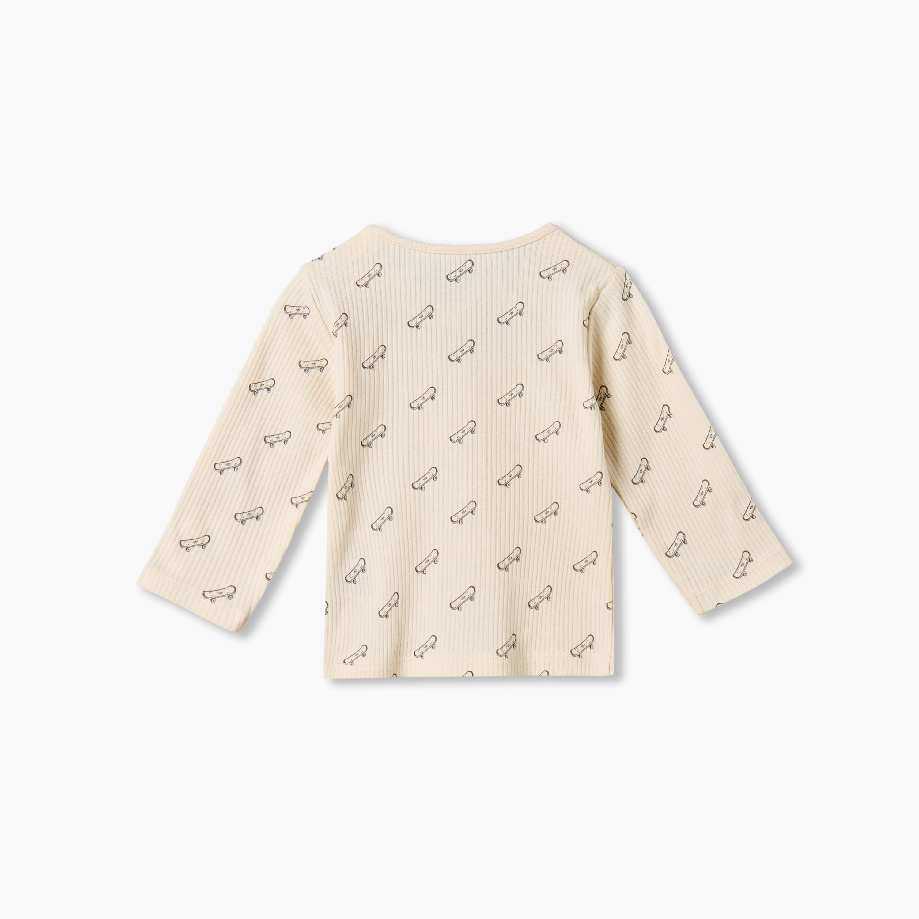طقم بيجاما قطن بياقة ضيقة وأكمام طويلة بطبعات ألواح تزلج من جونيورز-baby-boys-clothing-nightwear-pyjamasets-image-5