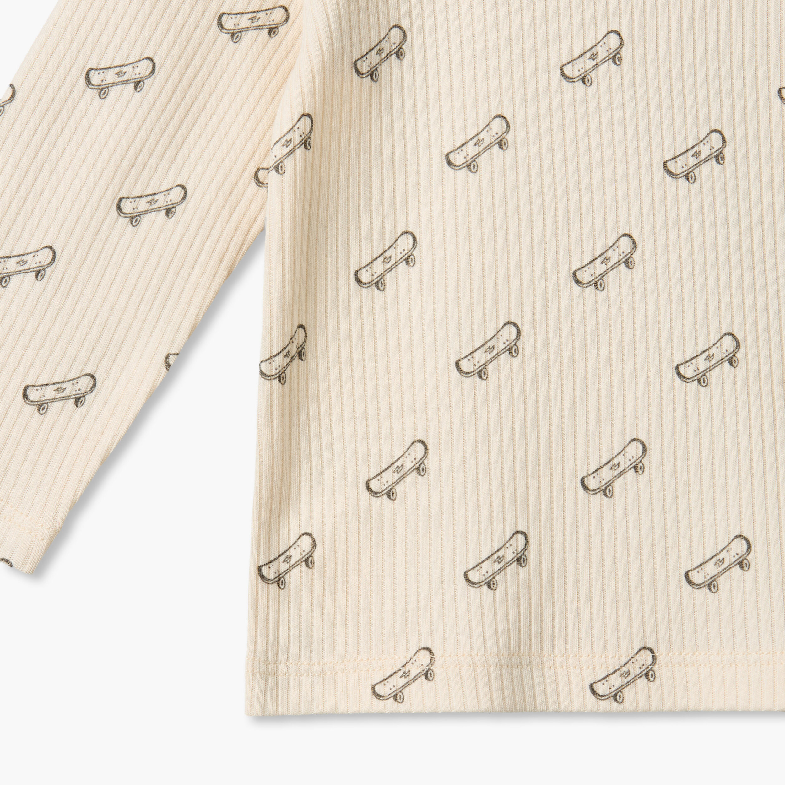 طقم بيجاما قطن بياقة ضيقة وأكمام طويلة بطبعات ألواح تزلج من جونيورز-baby-boys-clothing-nightwear-pyjamasets-image-8
