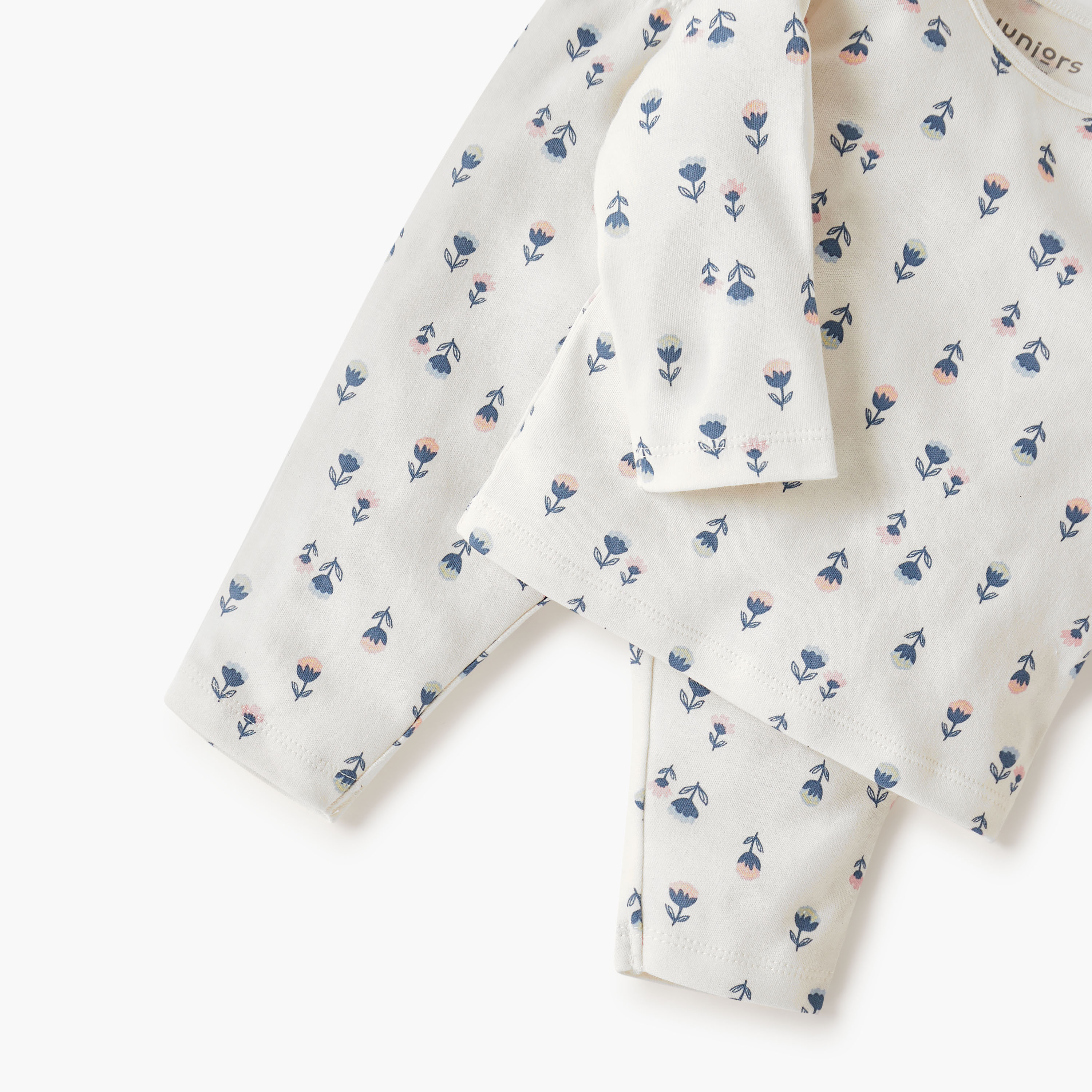 Juniors Floral Print T-shirt and Pyjama Set-baby-girls-clothing-nightwear-pyjamasets-image-6
