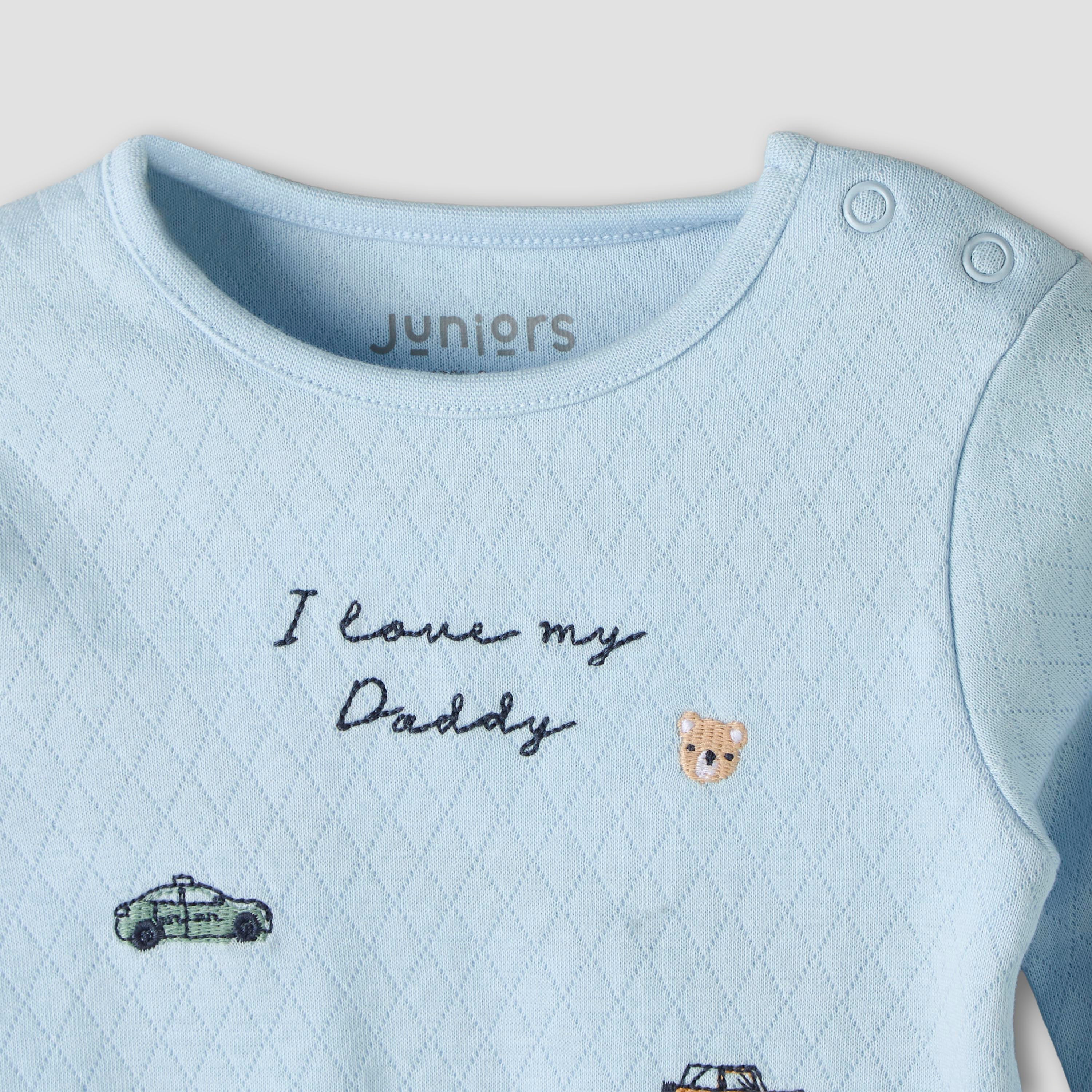 Juniors Cotton Crew Neck Long Sleeves Pyjama Set with Car Embroidery-baby-boys-clothing-nightwear-pyjamasets-image-7