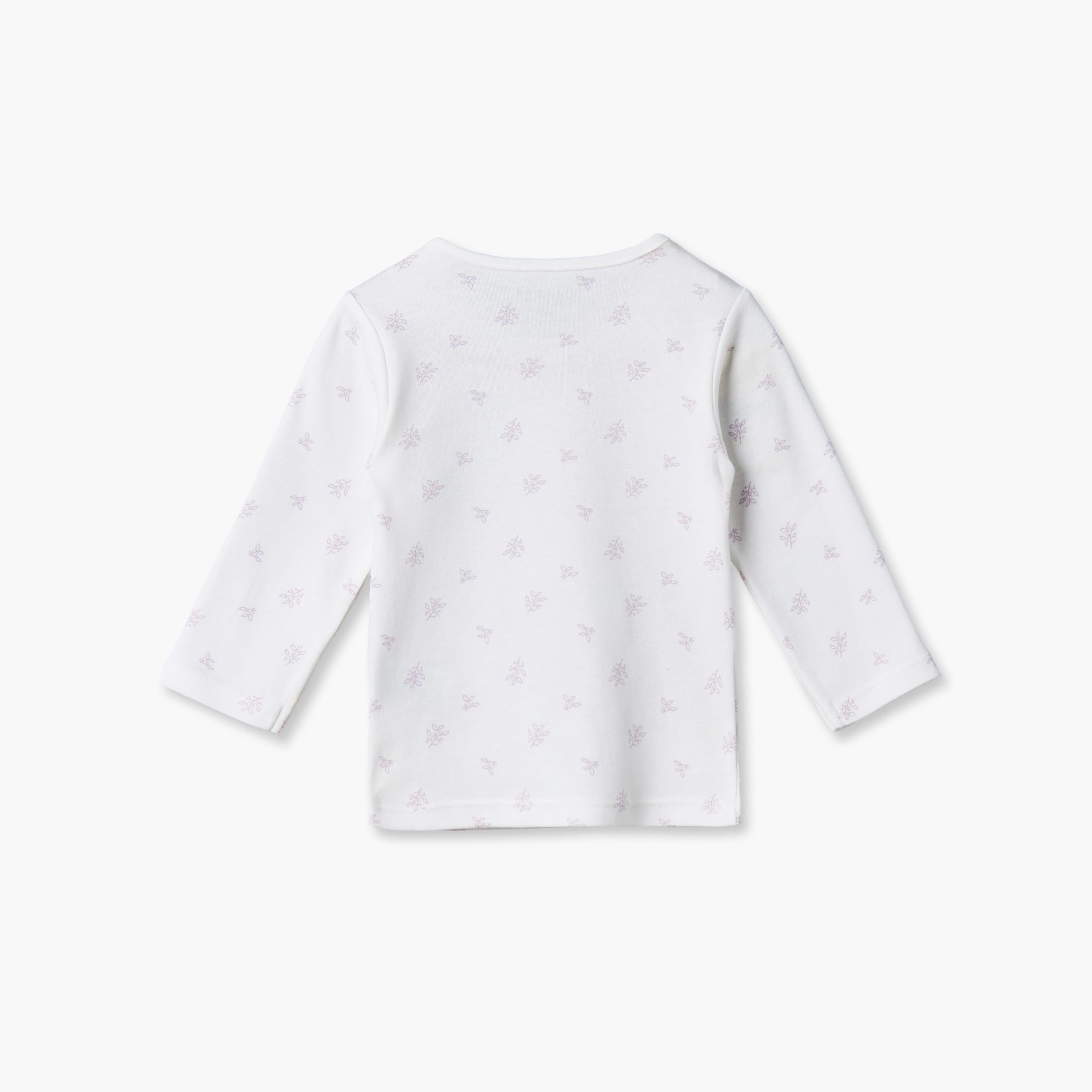 طقم بيجاما قطن بياقة مستديرة وأكمام طويلة وطبعات من جونيورز-baby-girls-clothing-nightwear-pyjamasets-image-4