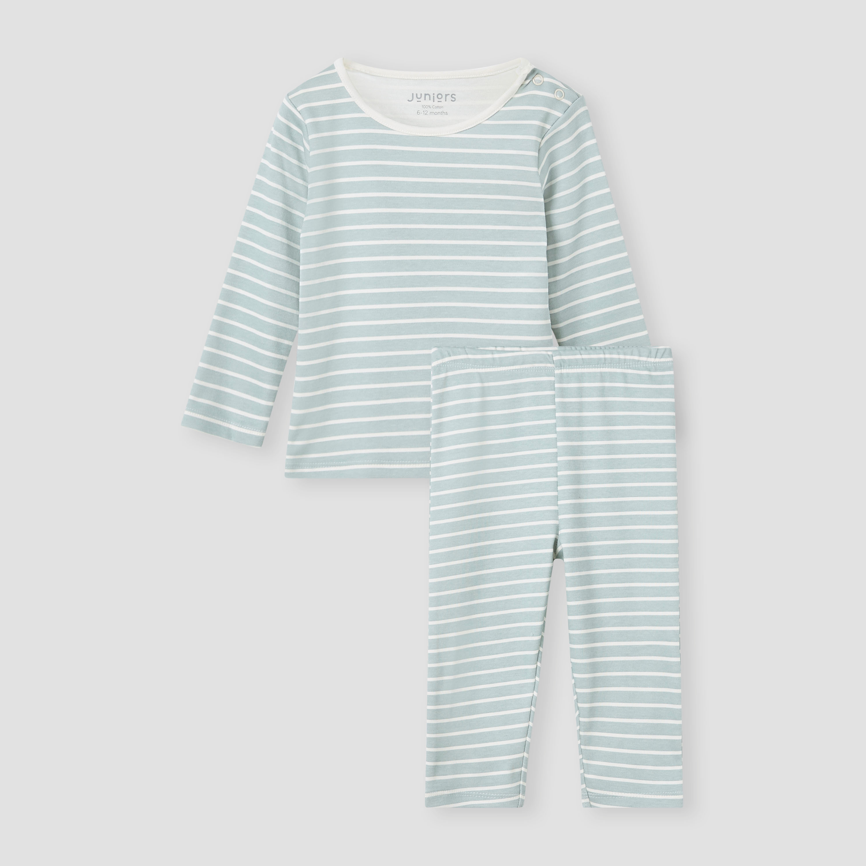Juniors Striped T-shirt and Pyjama Set-baby-boys-clothing-nightwear-pyjamasets-image-2