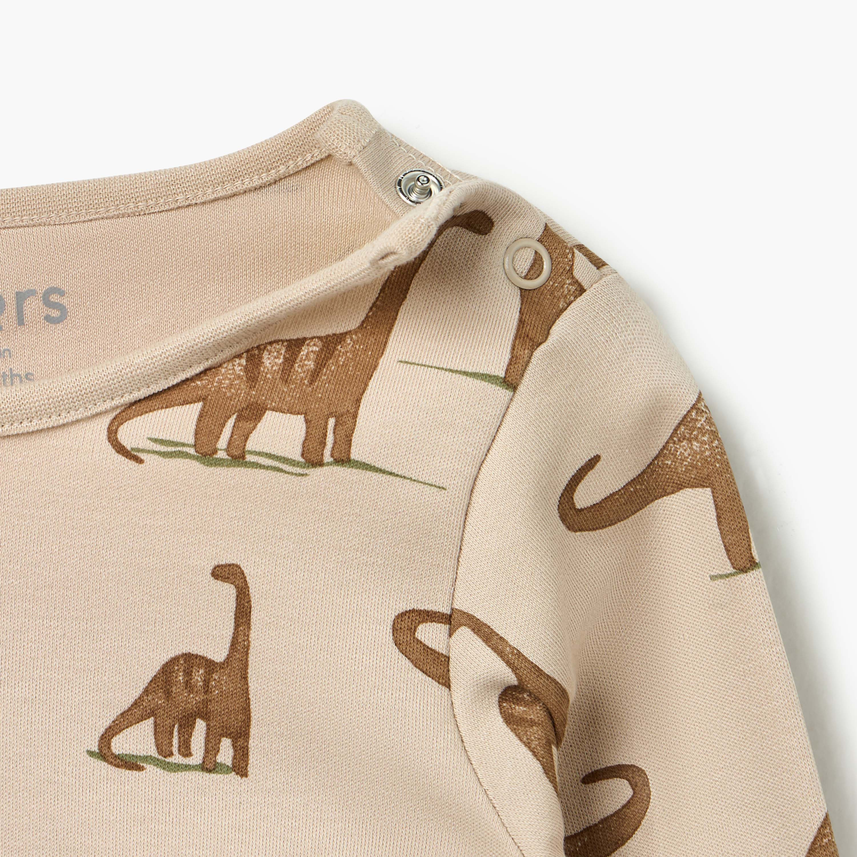 Juniors Dinosaur Print T-Shirt and Pyjama Set-baby-boys-clothing-nightwear-pyjamasets-image-5
