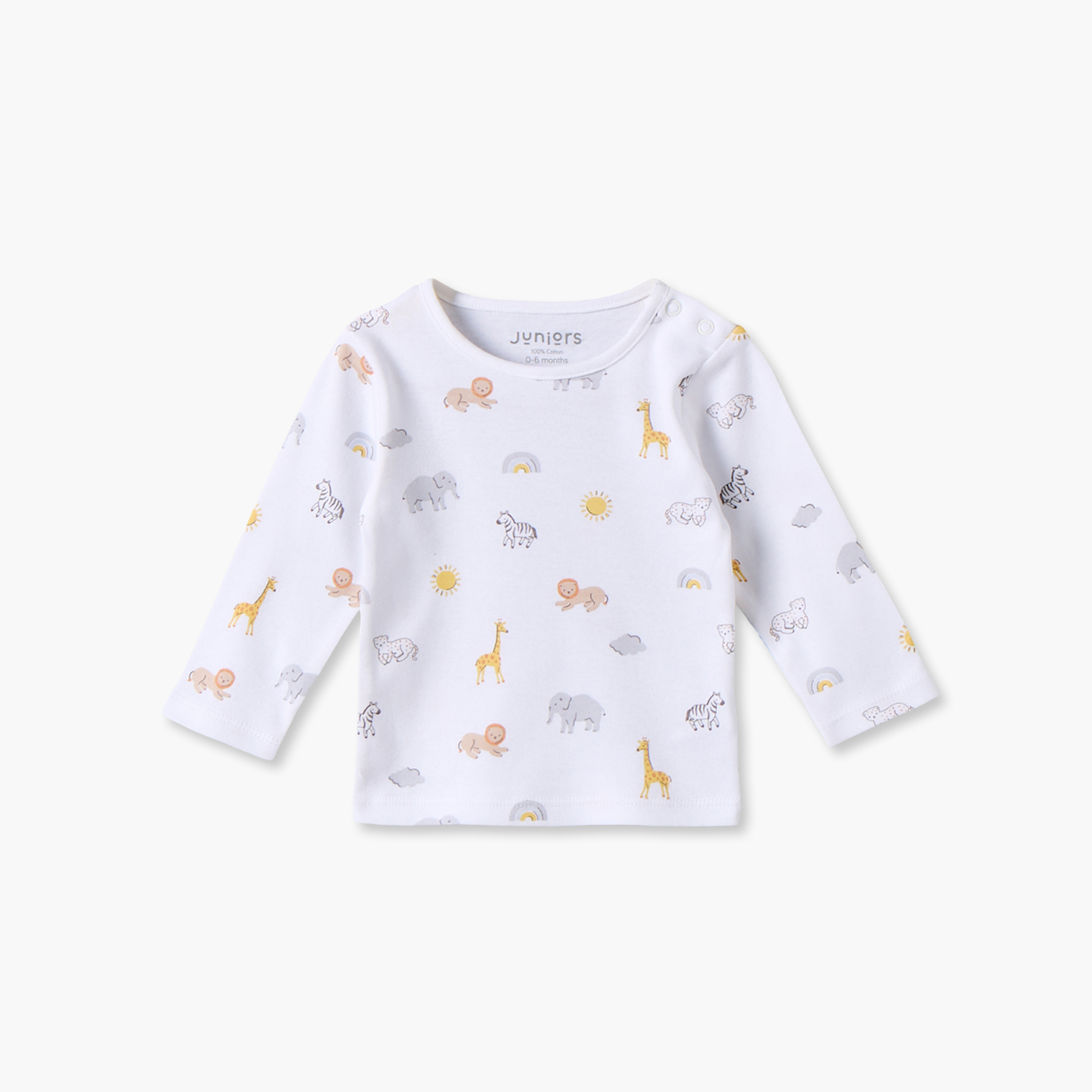 طقم بيجاما قطن بياقة مستديرة وأكمام طويلة وطبعات من جونيورز-baby-boys-clothing-nightwear-pyjamasets-image-2