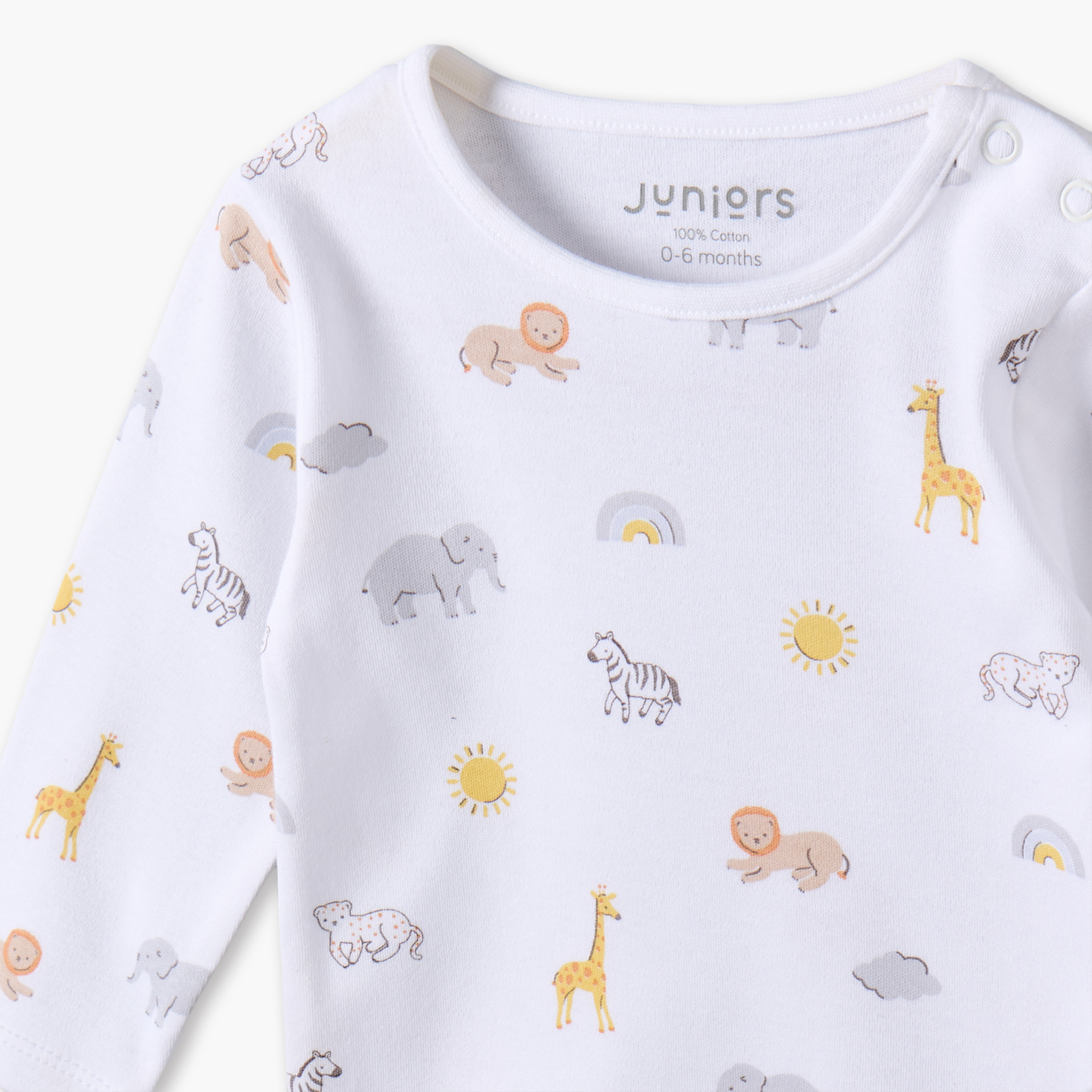 طقم بيجاما قطن بياقة مستديرة وأكمام طويلة وطبعات من جونيورز-baby-boys-clothing-nightwear-pyjamasets-image-6