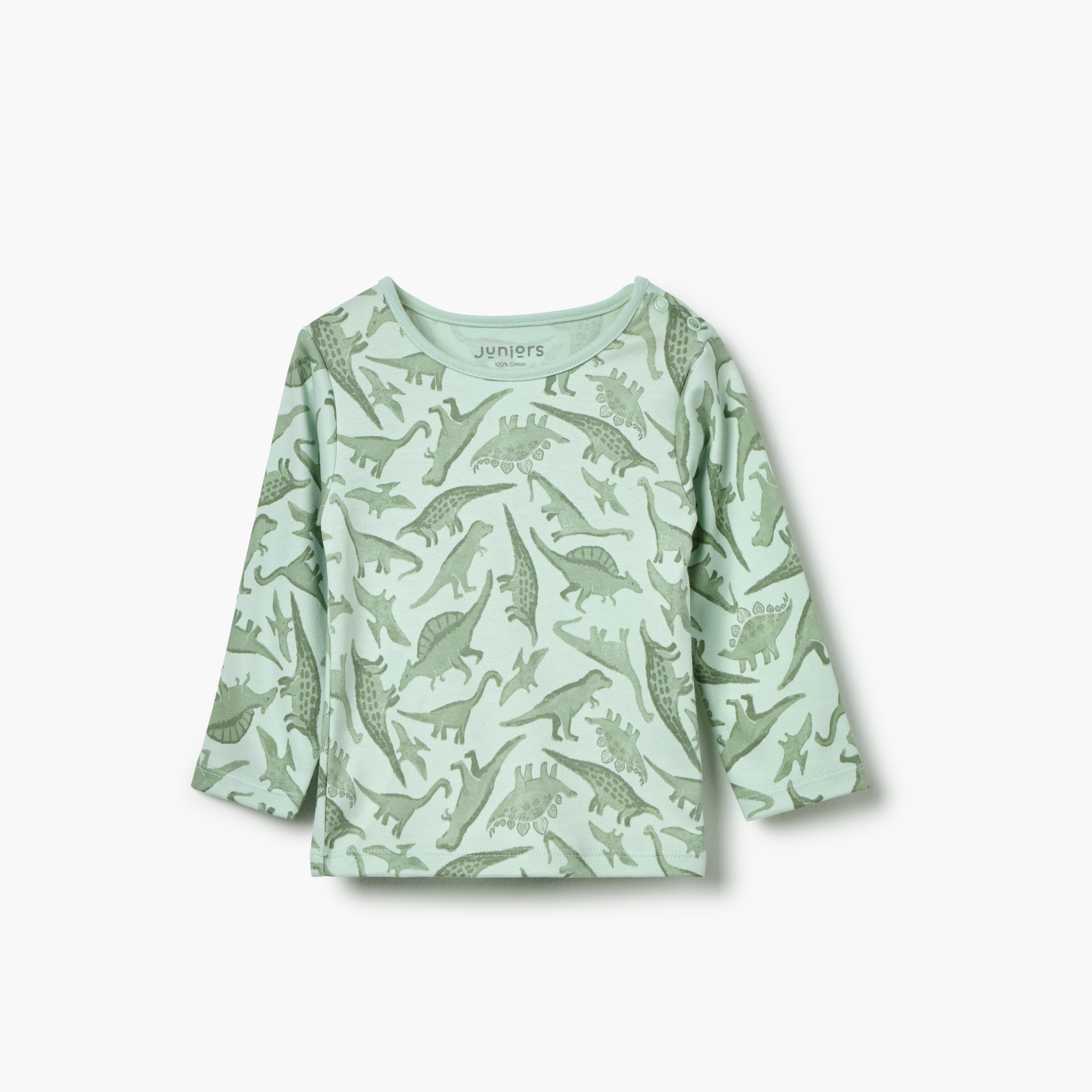 طقم تيشيرت وبنطلون بيجاما بطبعات ديناصور من جونيورز-baby-boys-clothing-nightwear-pyjamasets-image-3