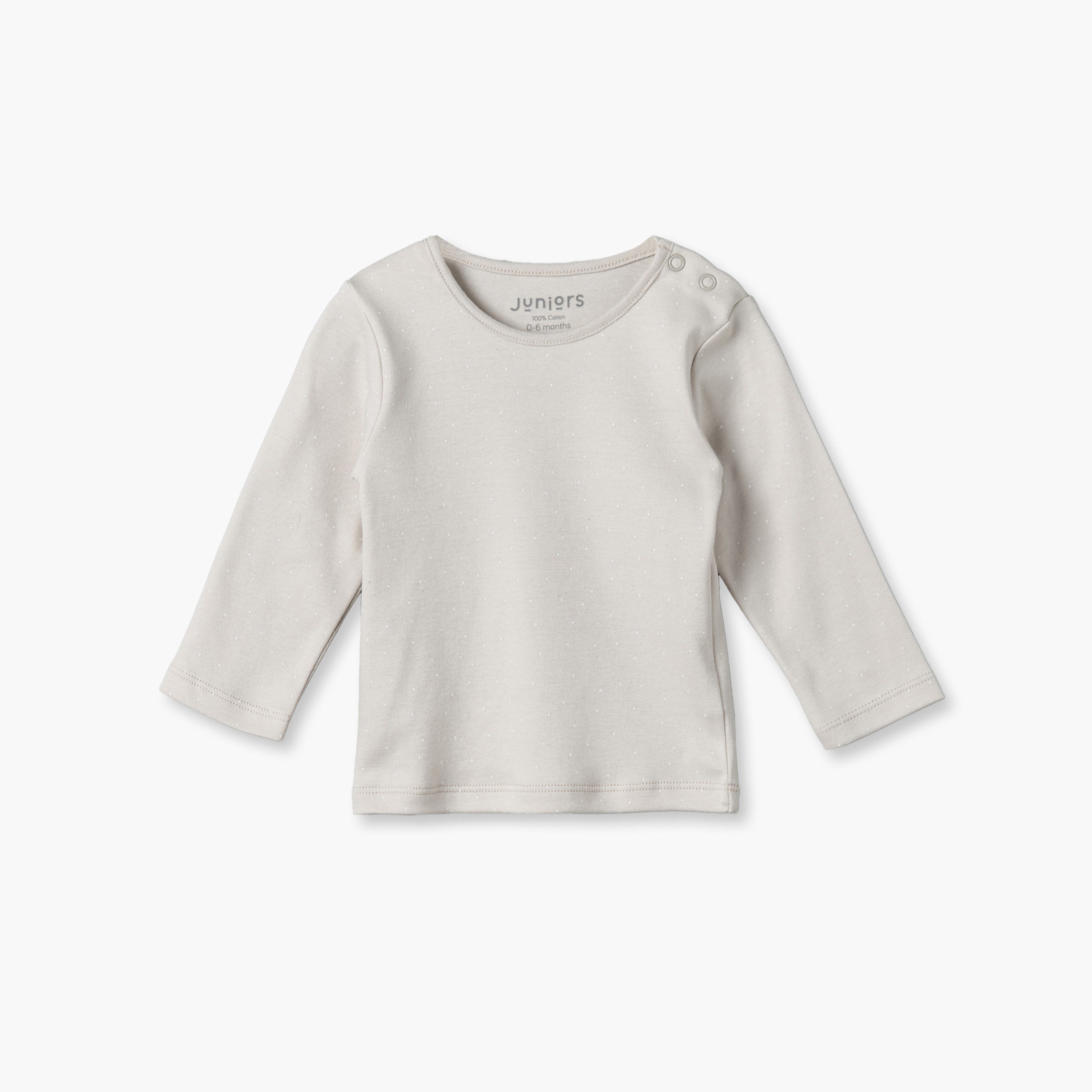 طقم بيجاما قطن بياقة مستديرة وأكمام طويلة وطبعات منقطة من جونيورز-baby-boys-clothing-nightwear-pyjamasets-image-2