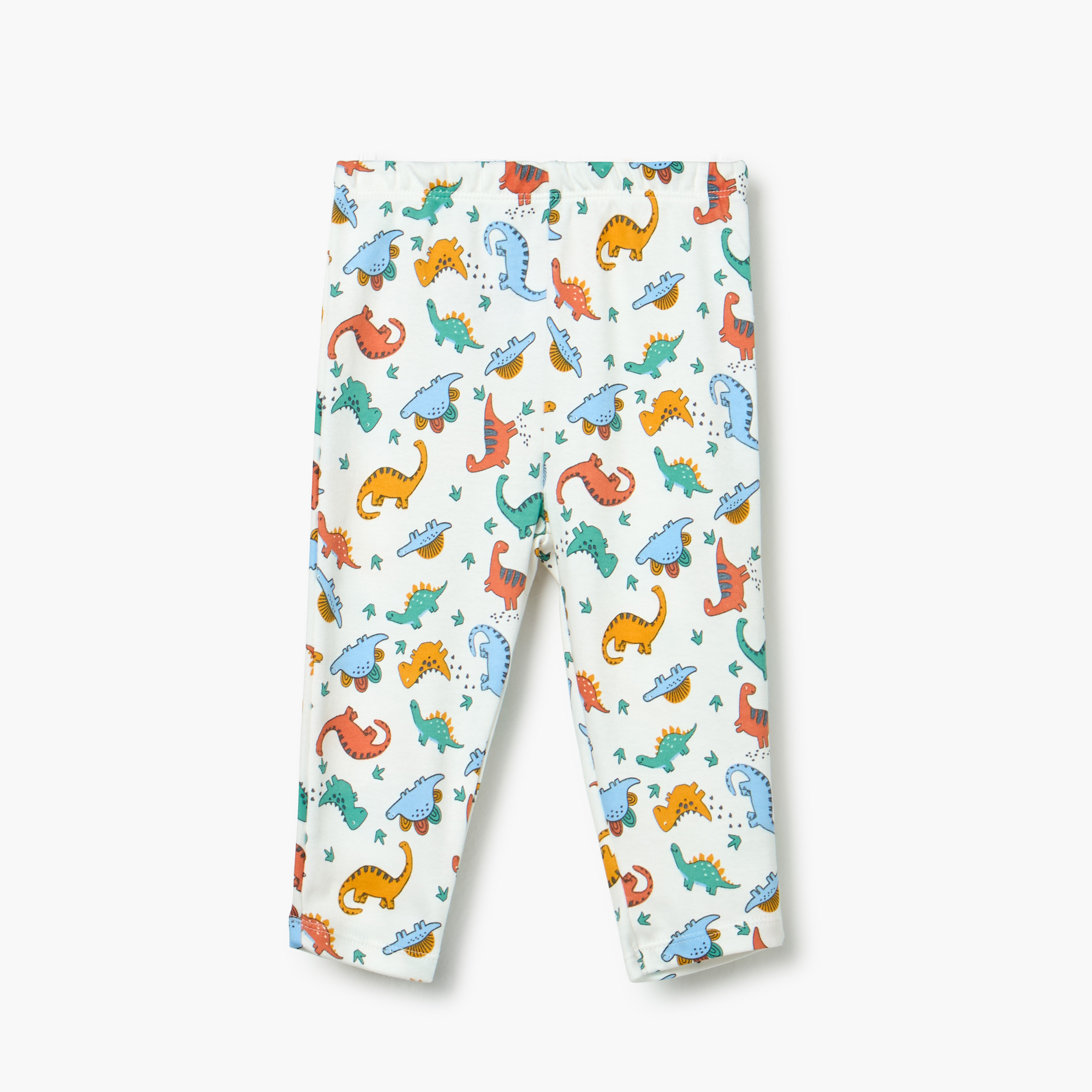 Juniors Dinosaur Print T-Shirt and Pyjama Set-baby-boys-clothing-nightwear-pyjamasets-image-4