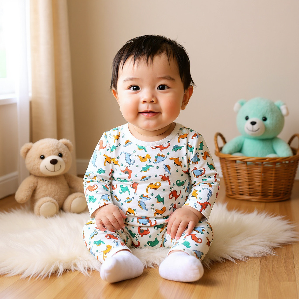 Juniors Dinosaur Print T-Shirt and Pyjama Set-baby-boys-clothing-nightwear-pyjamasets-image-8