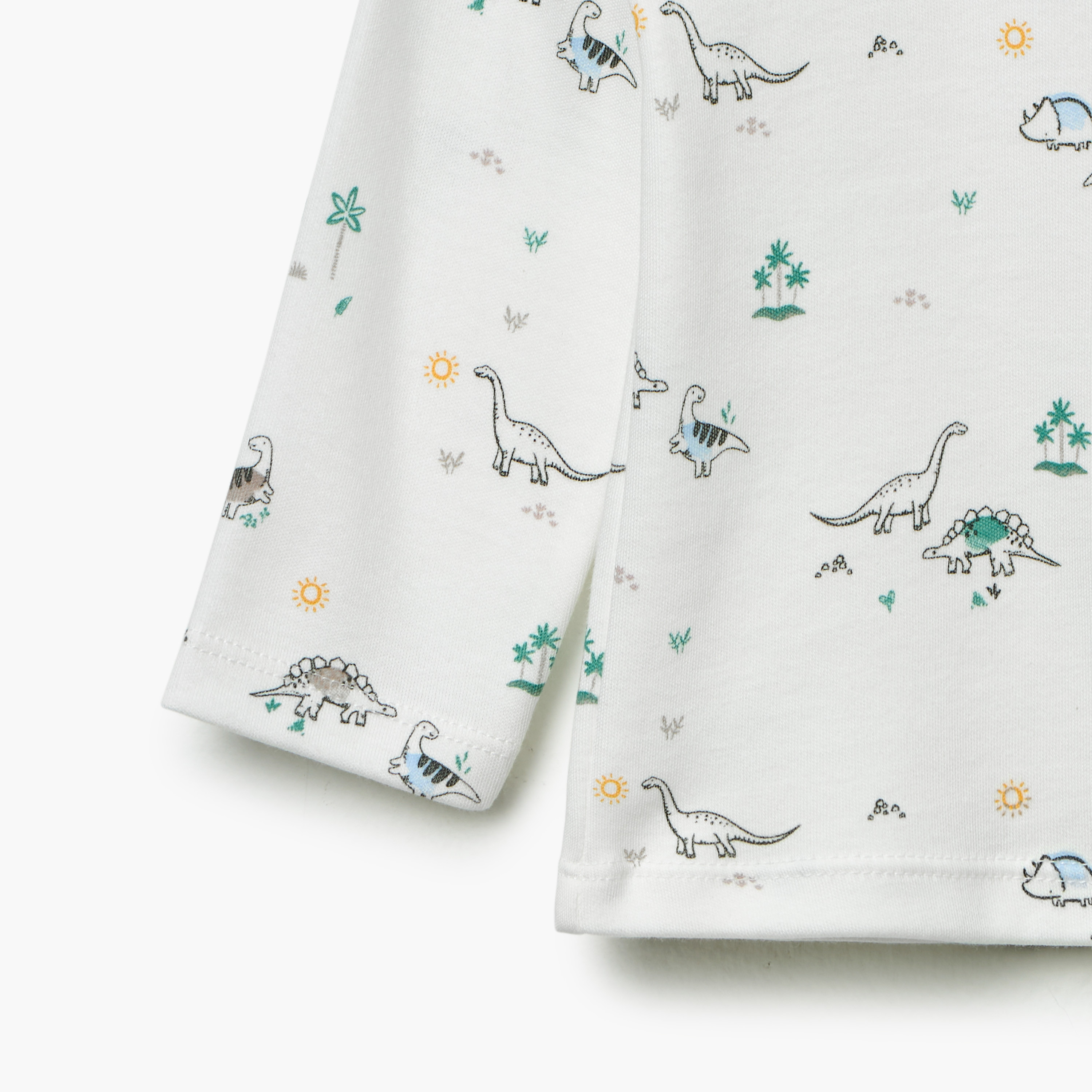 Juniors Dinosaur Print T-Shirt and Pyjama Set-baby-boys-clothing-nightwear-pyjamasets-image-4