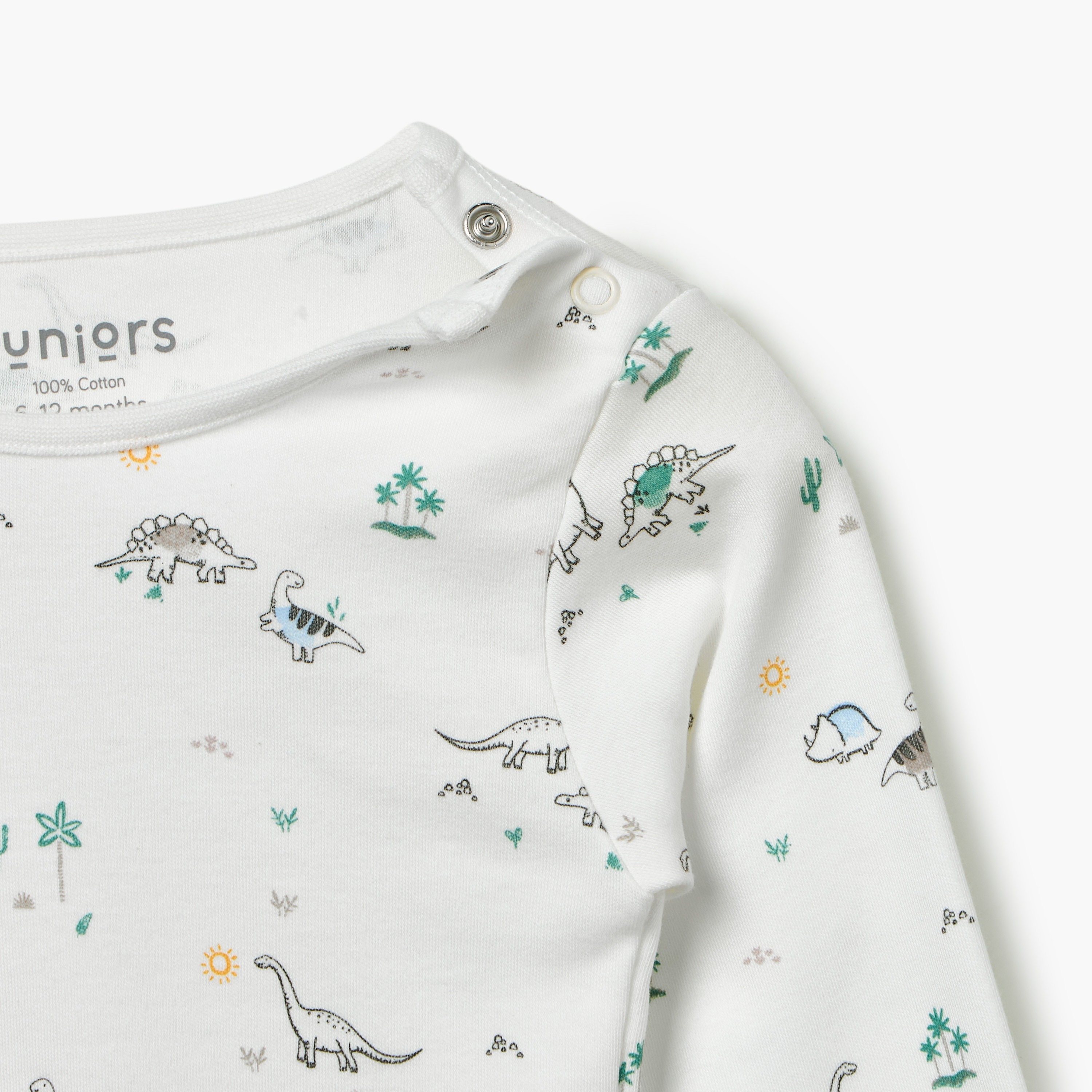 Juniors Dinosaur Print T-Shirt and Pyjama Set-baby-boys-clothing-nightwear-pyjamasets-image-5