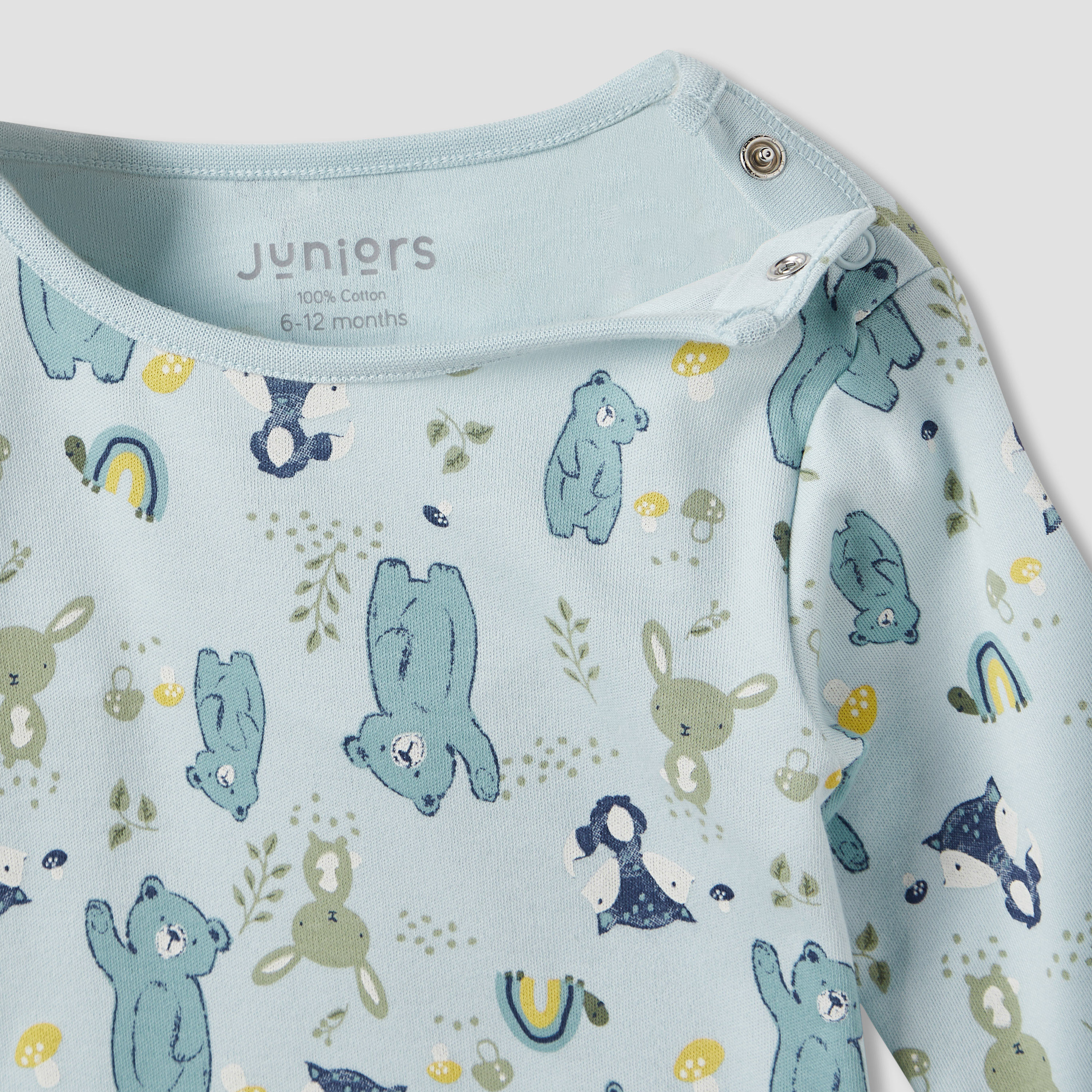 Juniors Bear Print T-shirt and Pyjama Set-baby-boys-clothing-nightwear-pyjamasets-image-4