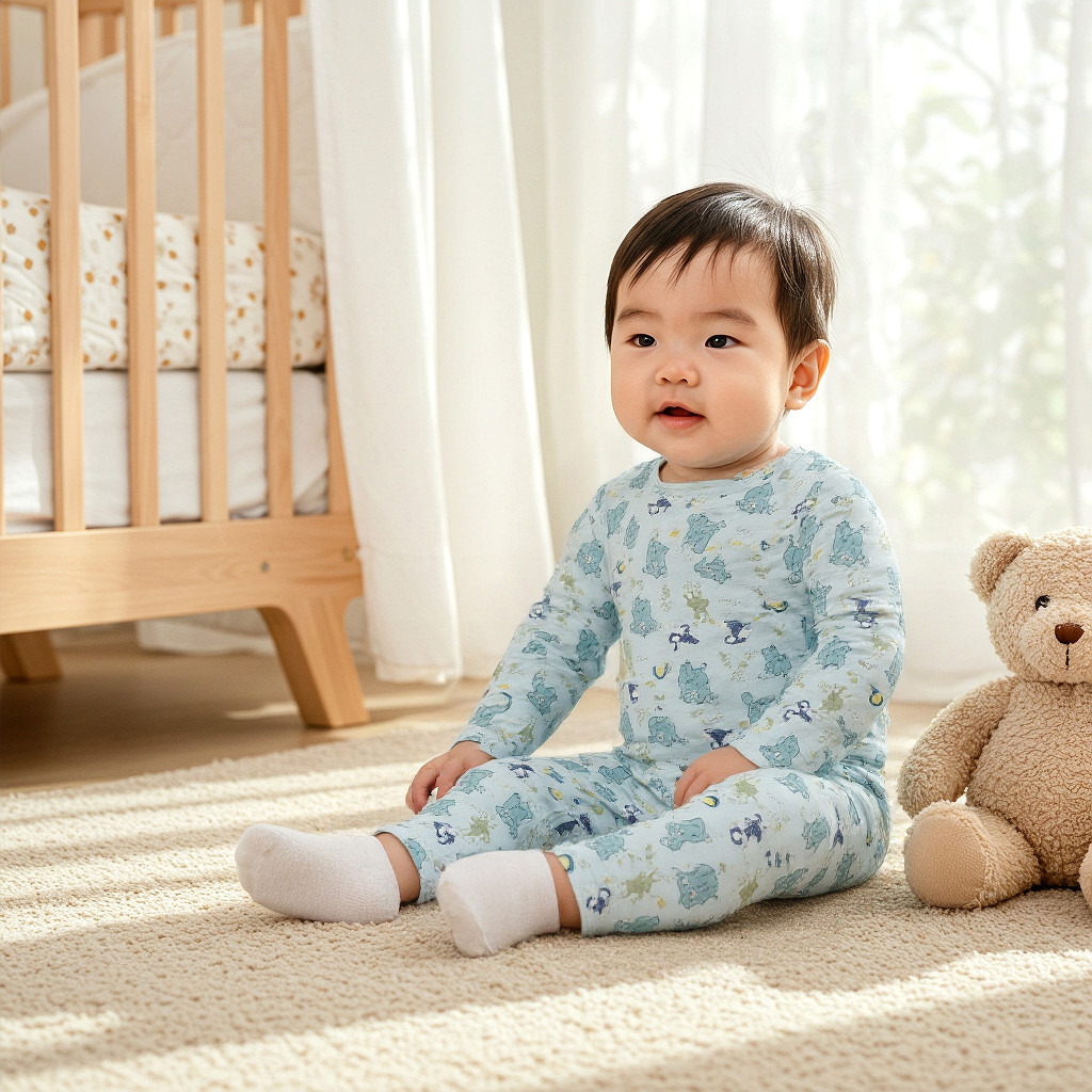 Juniors Bear Print T-shirt and Pyjama Set-baby-boys-clothing-nightwear-pyjamasets-image-7