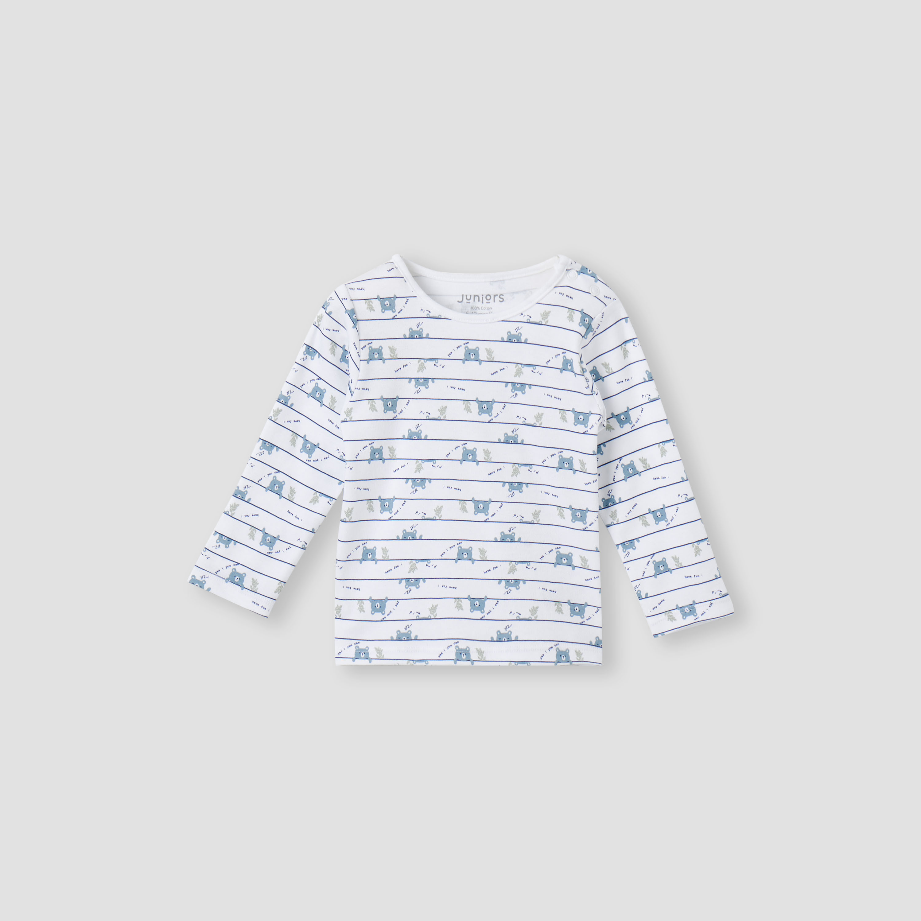 Juniors All-Over Bear Print T-shirt and Pyjama Set-baby-boys-clothing-nightwear-pyjamasets-image-3