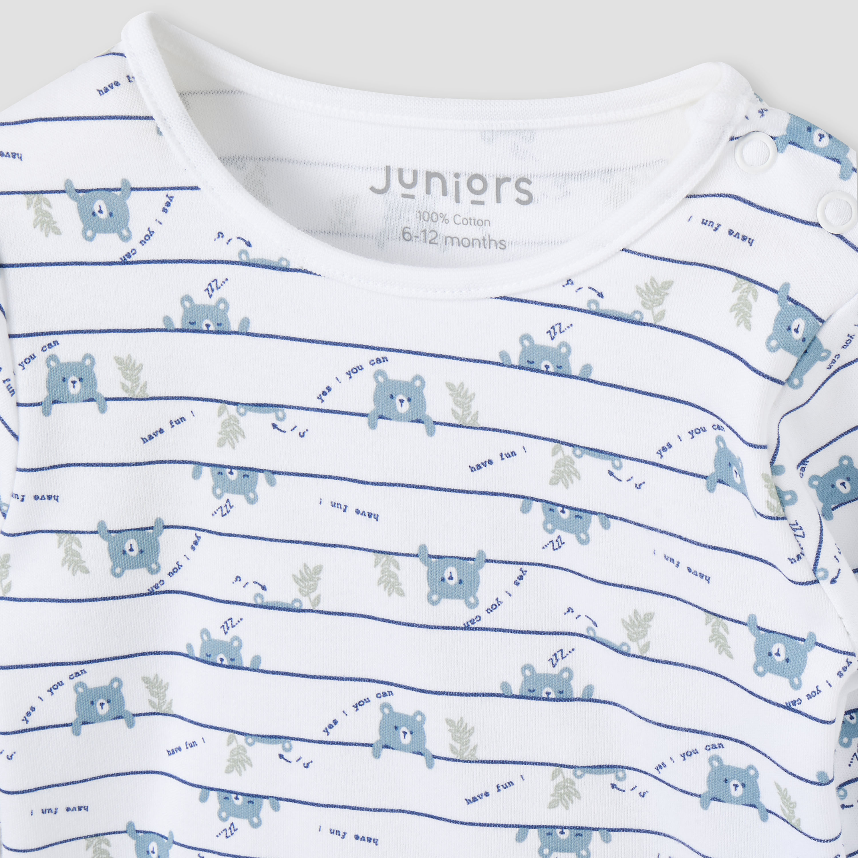 Juniors All-Over Bear Print T-shirt and Pyjama Set-baby-boys-clothing-nightwear-pyjamasets-image-5