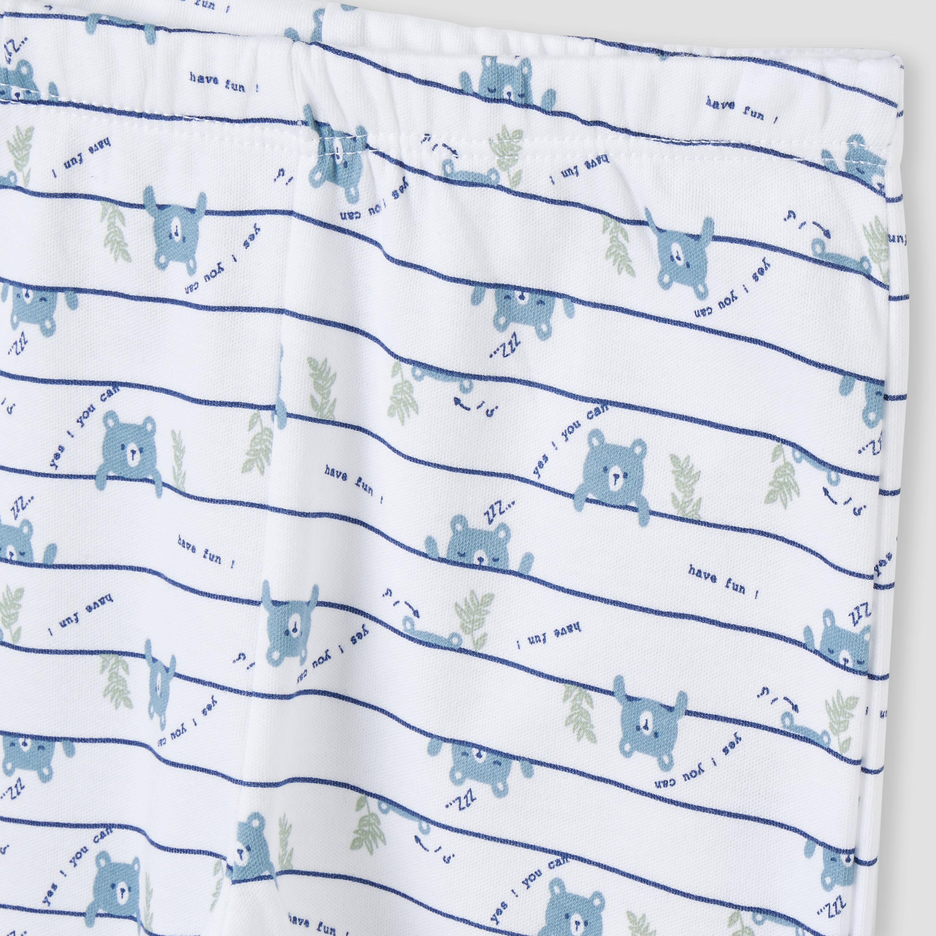 Juniors All-Over Bear Print T-shirt and Pyjama Set-baby-boys-clothing-nightwear-pyjamasets-image-6